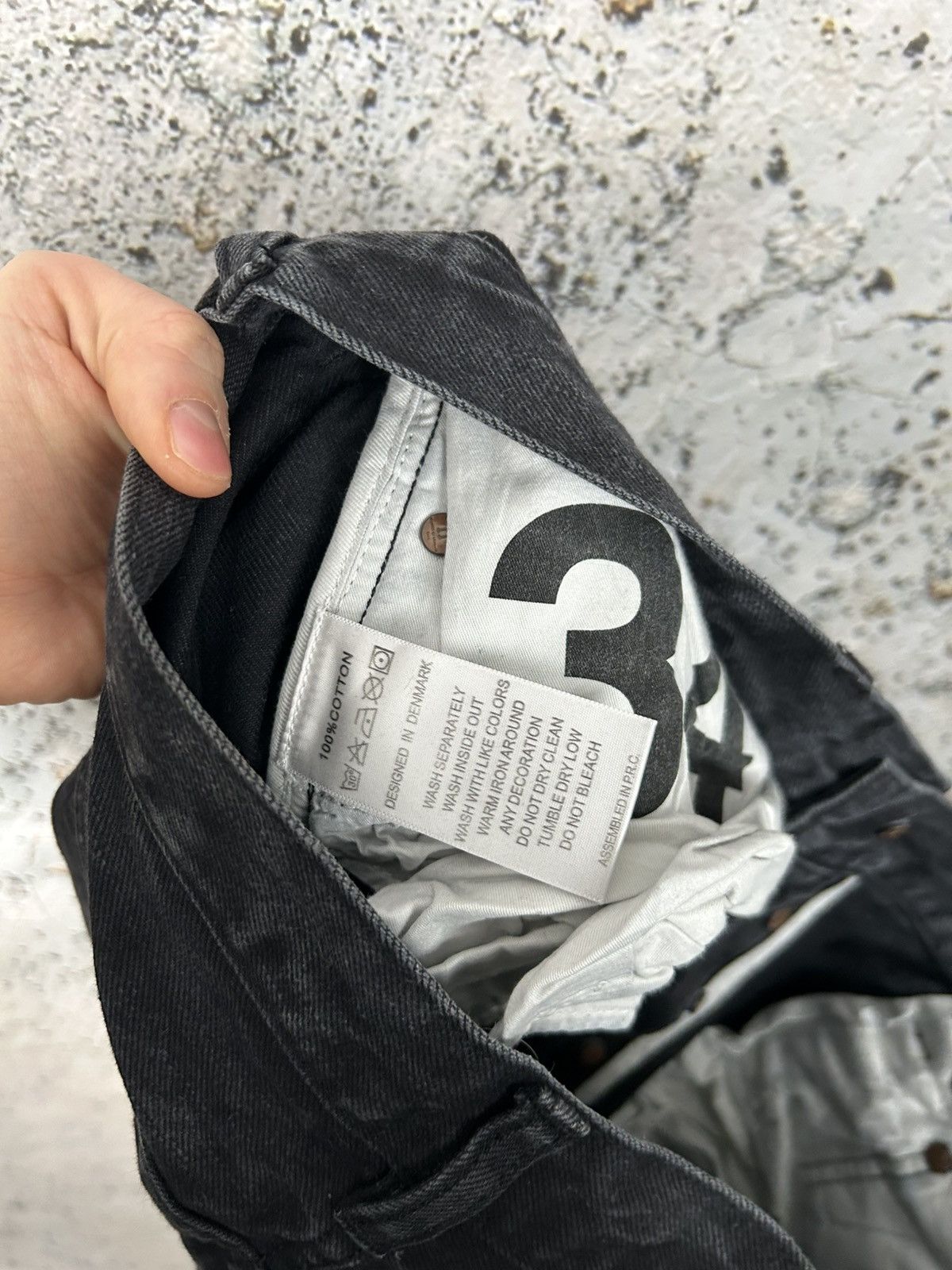 Han Kjobenhavn Han Kjobenhavn Selvedge Japanese Denim Washed Black Grunge Size US 34 / EU 50 - 8 Thumbnail