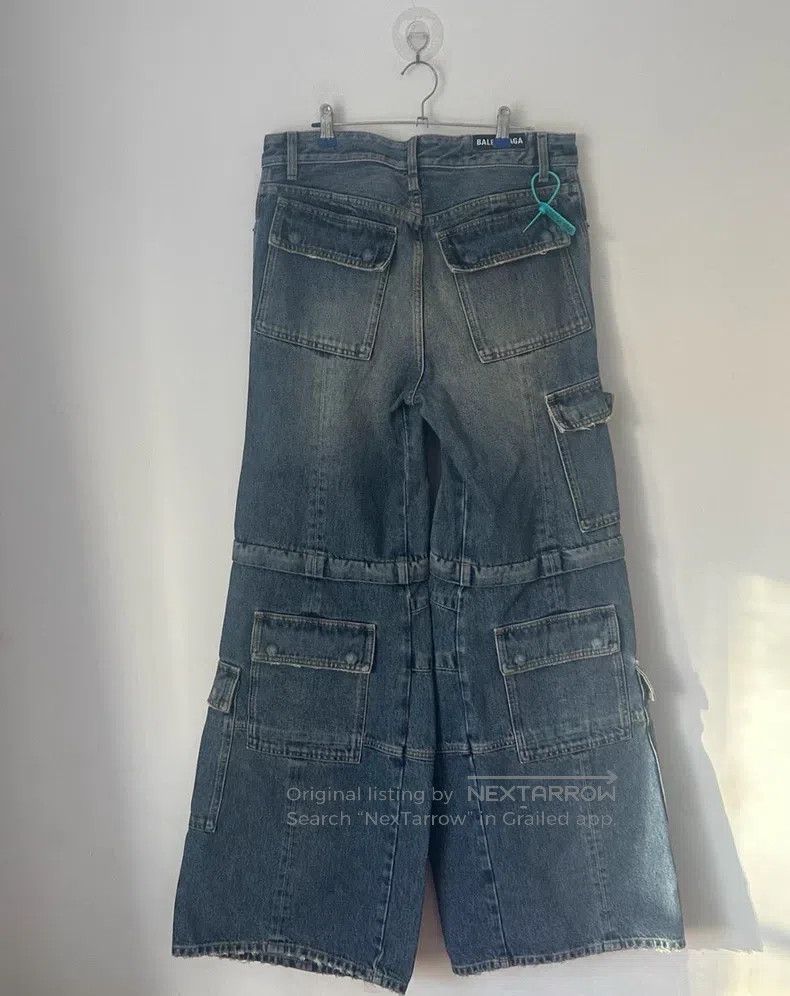 Balenciaga Balenciaga size XS Blue Denim Flare Leg Trousers Size US 27 - 2 Thumbnail