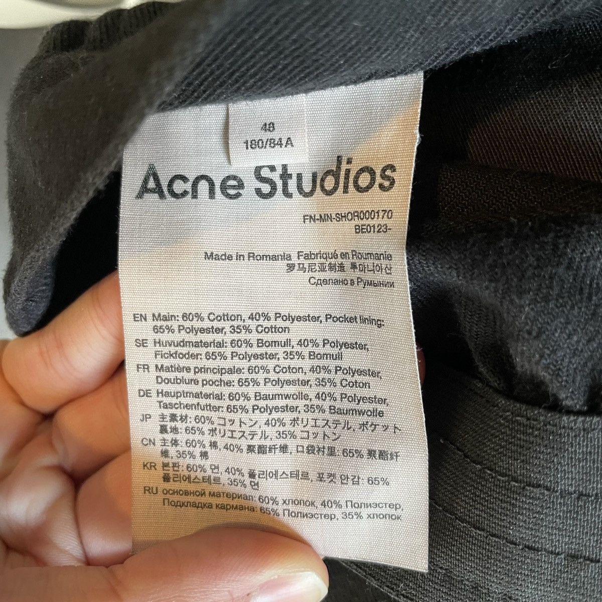 Acne Studios Acne Studios Black Three Pocket Shorts Size US 30 / EU 46 - 5 Thumbnail