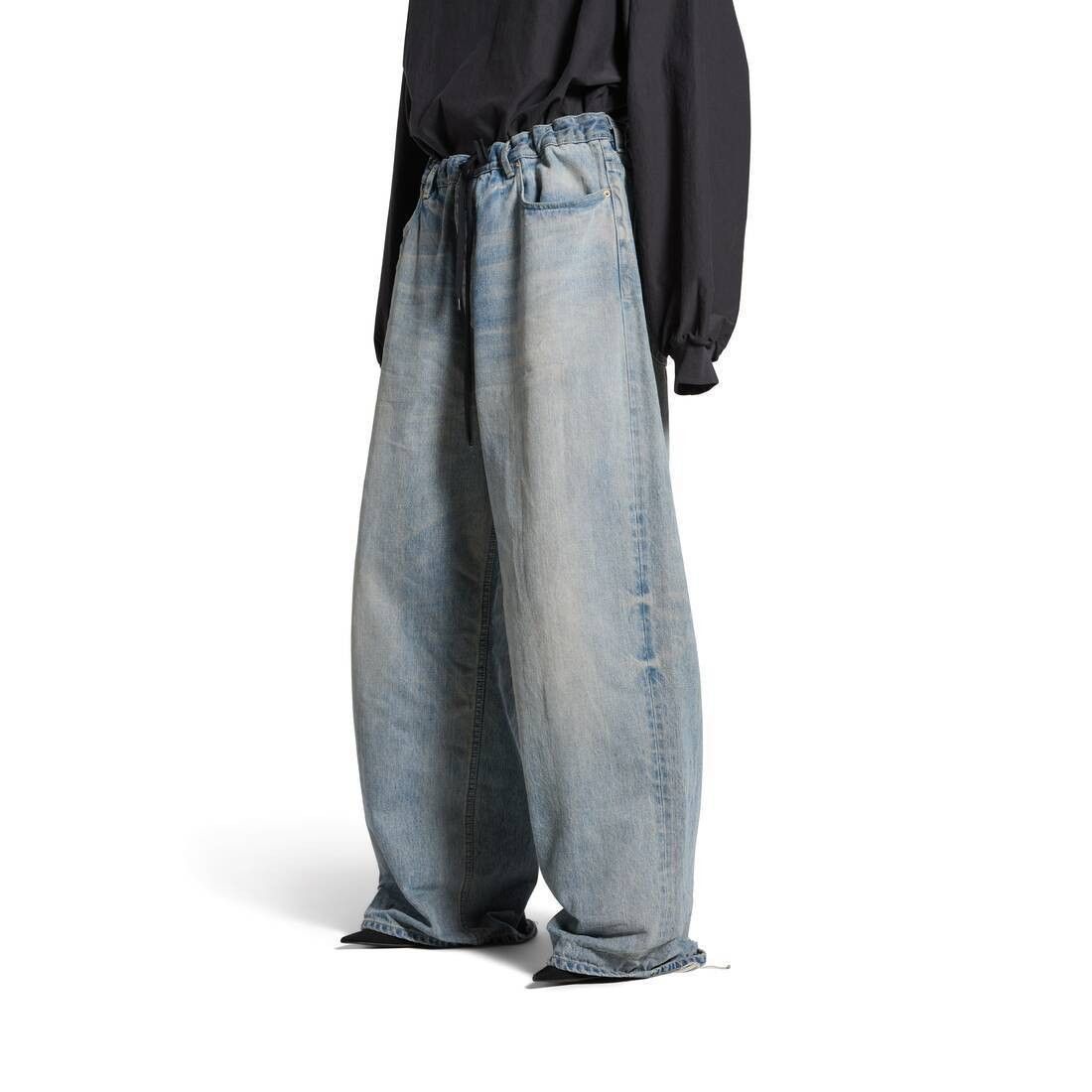 Balenciaga o1w1db10426 555 / Oversized Baggy Pants in Blue Size US 28 / EU 44 - 6 Thumbnail