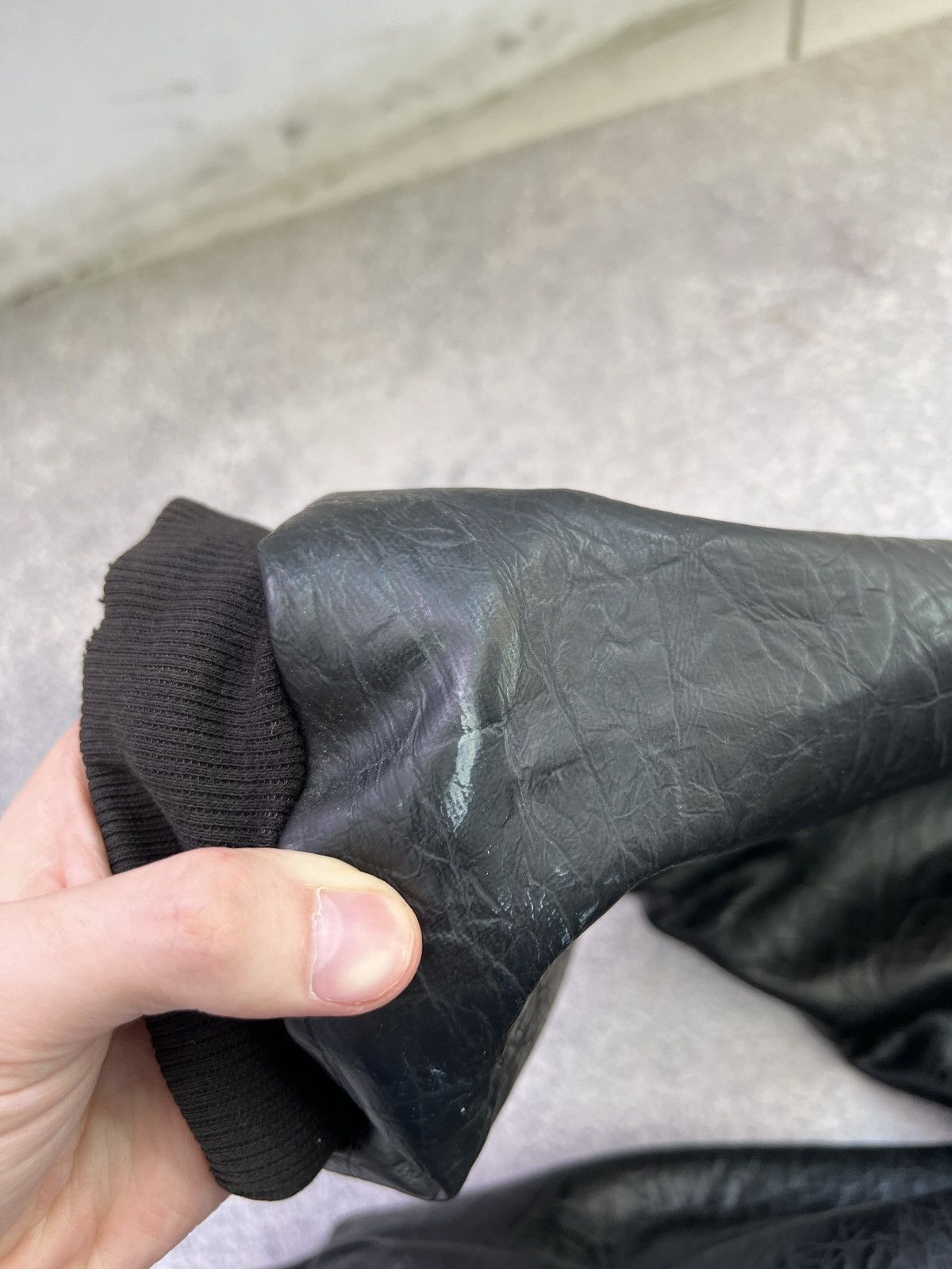Harley Davidson × Vintage Vintage Harley Davidson Leather Jacket 90's Black Logo Mens Size US XL / EU 56 / 4 - 22 Thumbnail