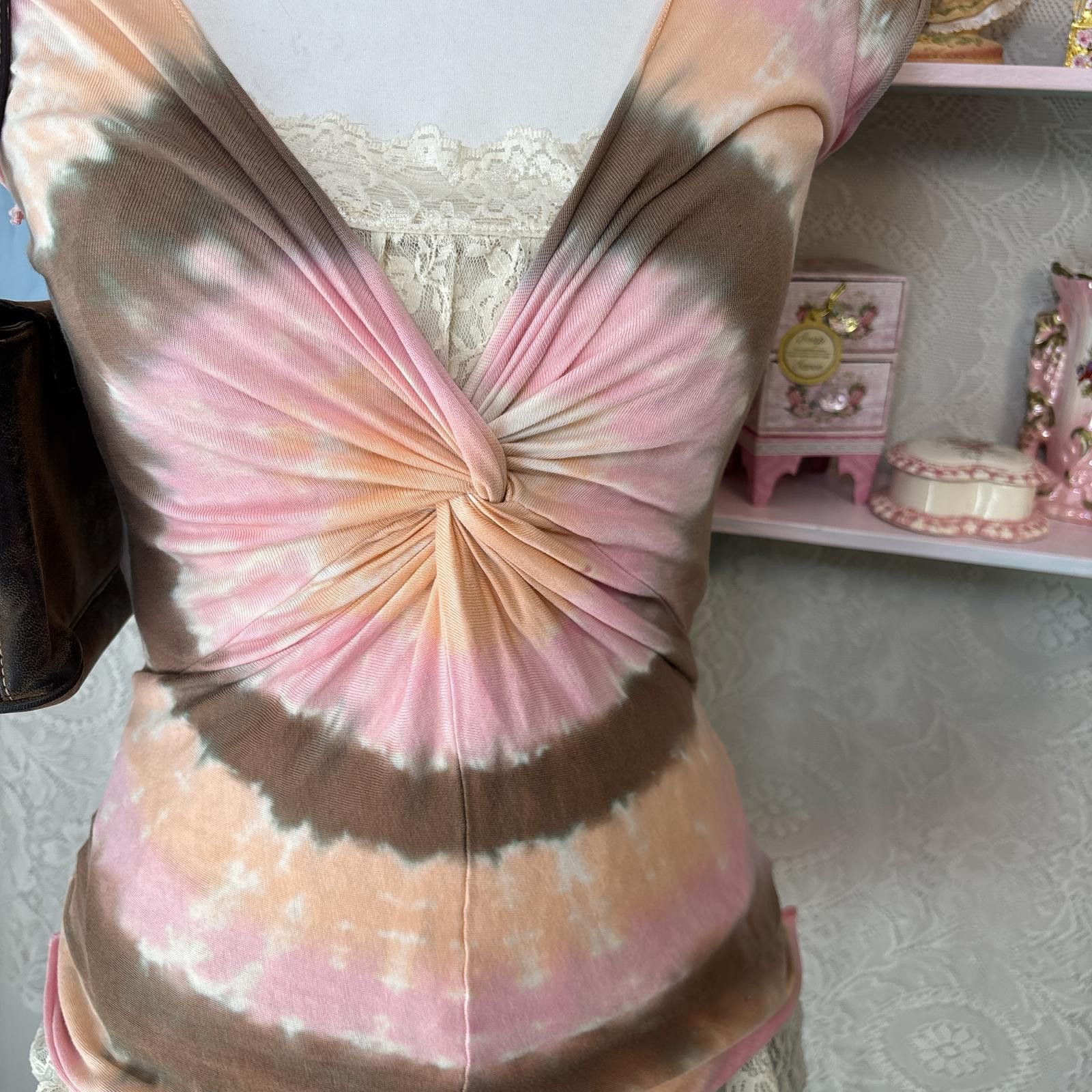 Other y2k tie die pink stretchy tank top Size M / US 6-8 / IT 42-44 - 2 Thumbnail