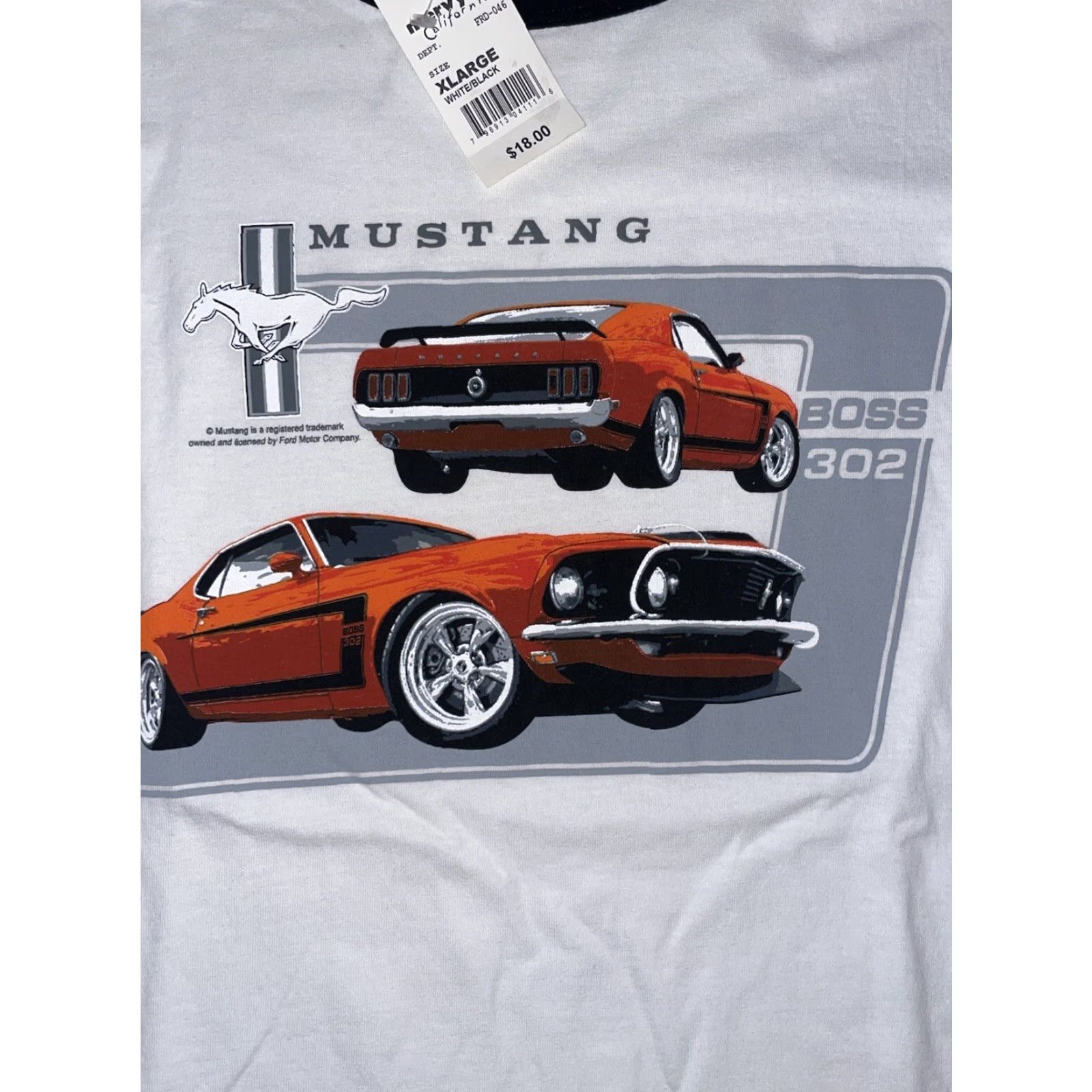 Ford VINTAGE Ford Mustang T-Shirt Mens XL Gray BNWT Size US XL / EU 56 / 4 - 2 Thumbnail