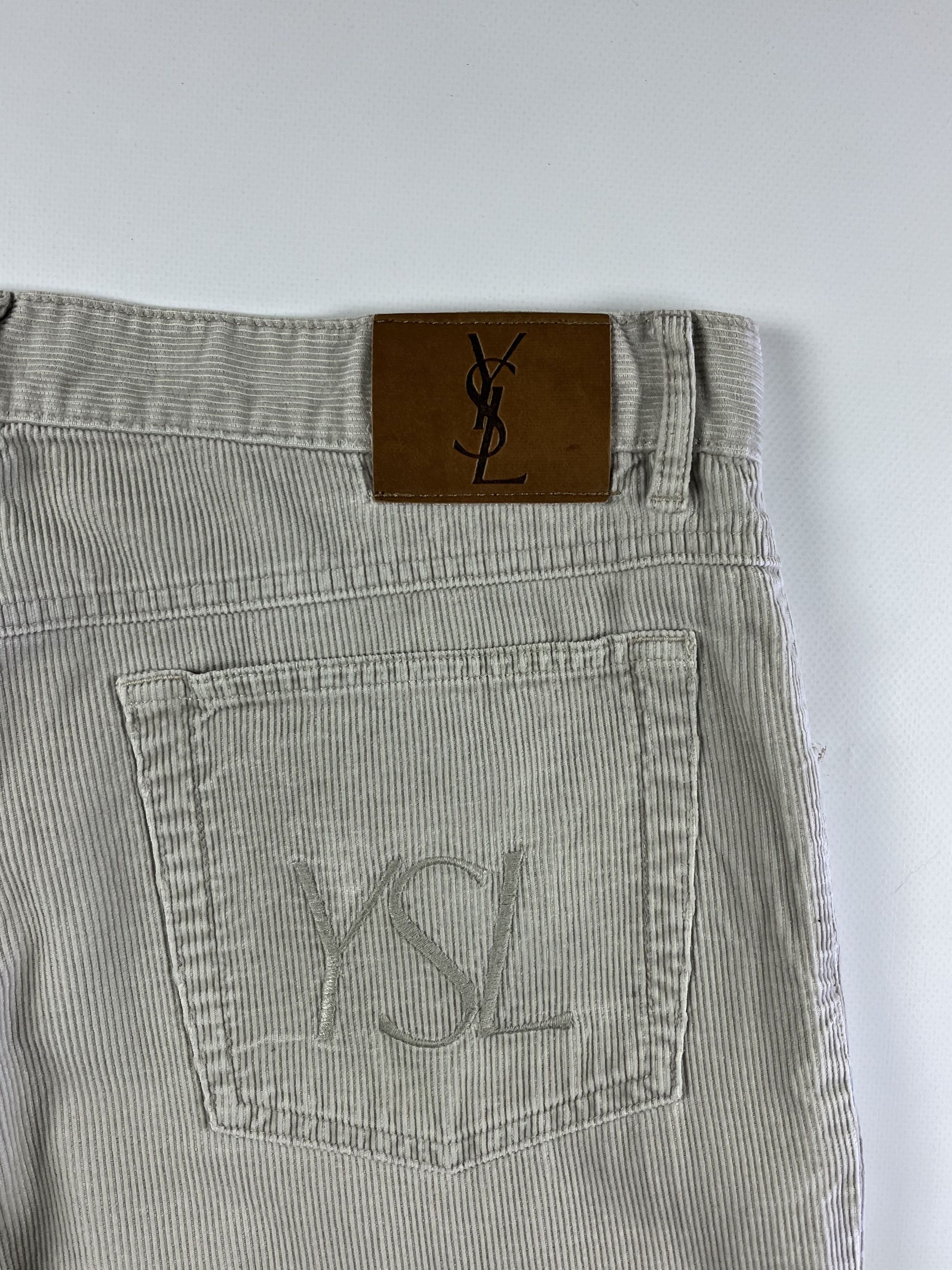 Vintage × Yves Saint Laurent 90s Yves Saint Laurent Vintage YSL Logo Velvet Pants Size US 34 / EU 50 - 3 Thumbnail