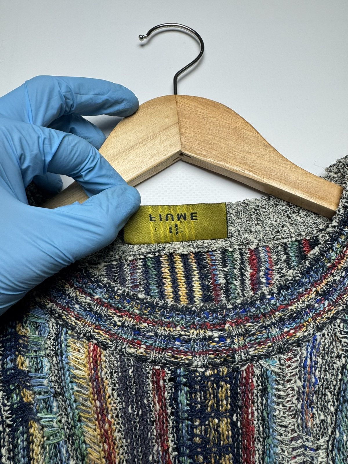 Japanese Brand Vintage 90s Fiume 3D Knit Sweater Made in Italy Coogi Style Size US L / EU 52-54 / 3 - 9 Thumbnail