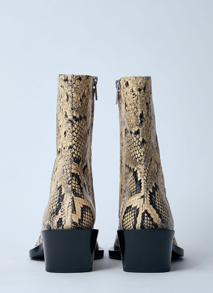 Jil Sander o1loc1c0426 Embossed Leather Boots in Python/Multi Size US 10 / IT 40 - 4 Thumbnail