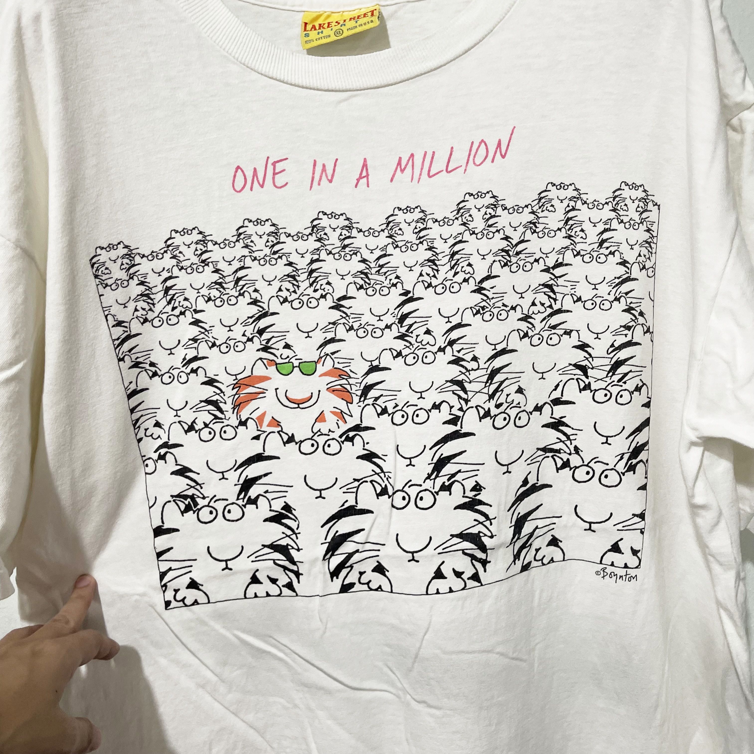 Vintage Vintage 90s Sandra Boynton One In A Million Cat Shirt Size US XL / EU 56 / 4 - 2 Thumbnail
