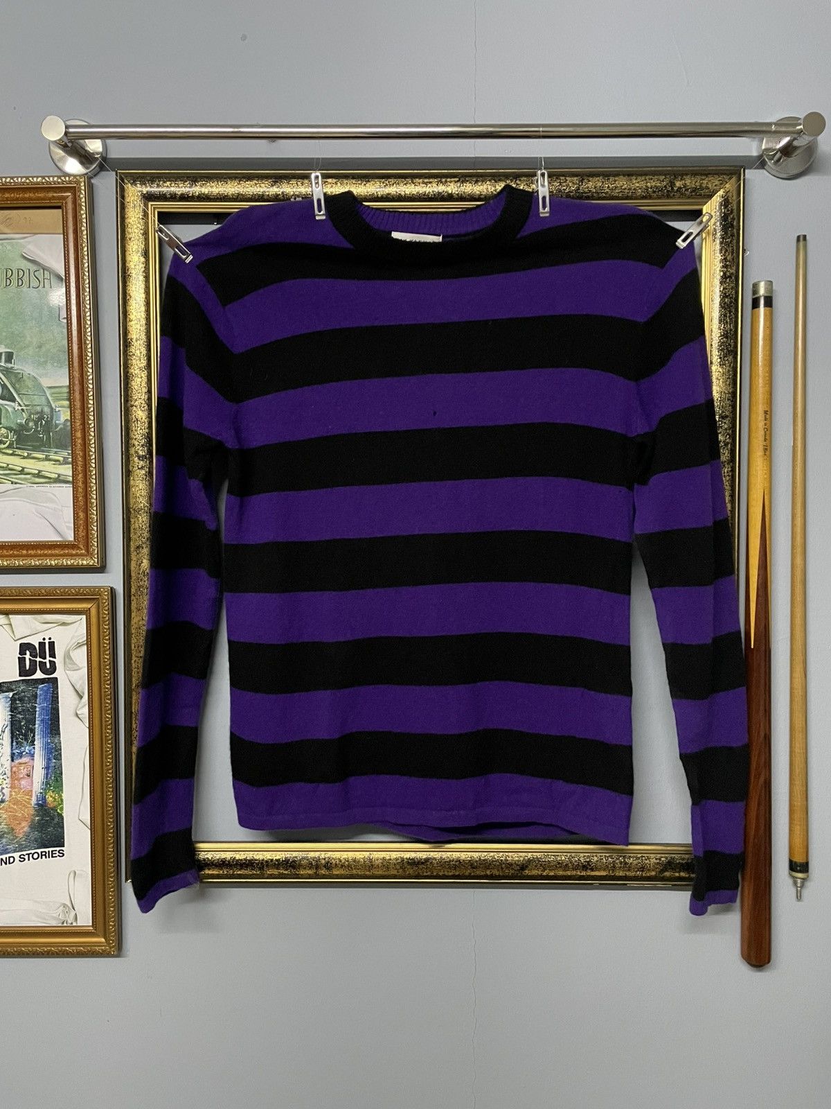 Japanese Brand Vintage 1990s Designer Michel Klein Distressed Longsleeve Size US S / EU 44-46 / 1 - 1 Thumbnail