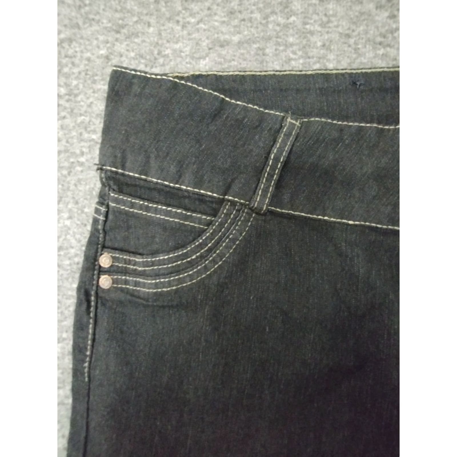 Vintage VINTAGE Unbranded Jeans 3 Button Closure Dark Wash Skinny Women's 21/22 Size 42" / US 20 - 4 Thumbnail