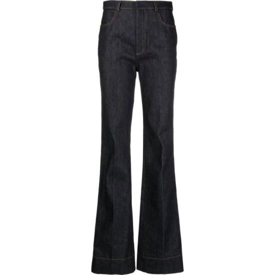 o1s1wg110624 Flared Pants in Indigo Denim