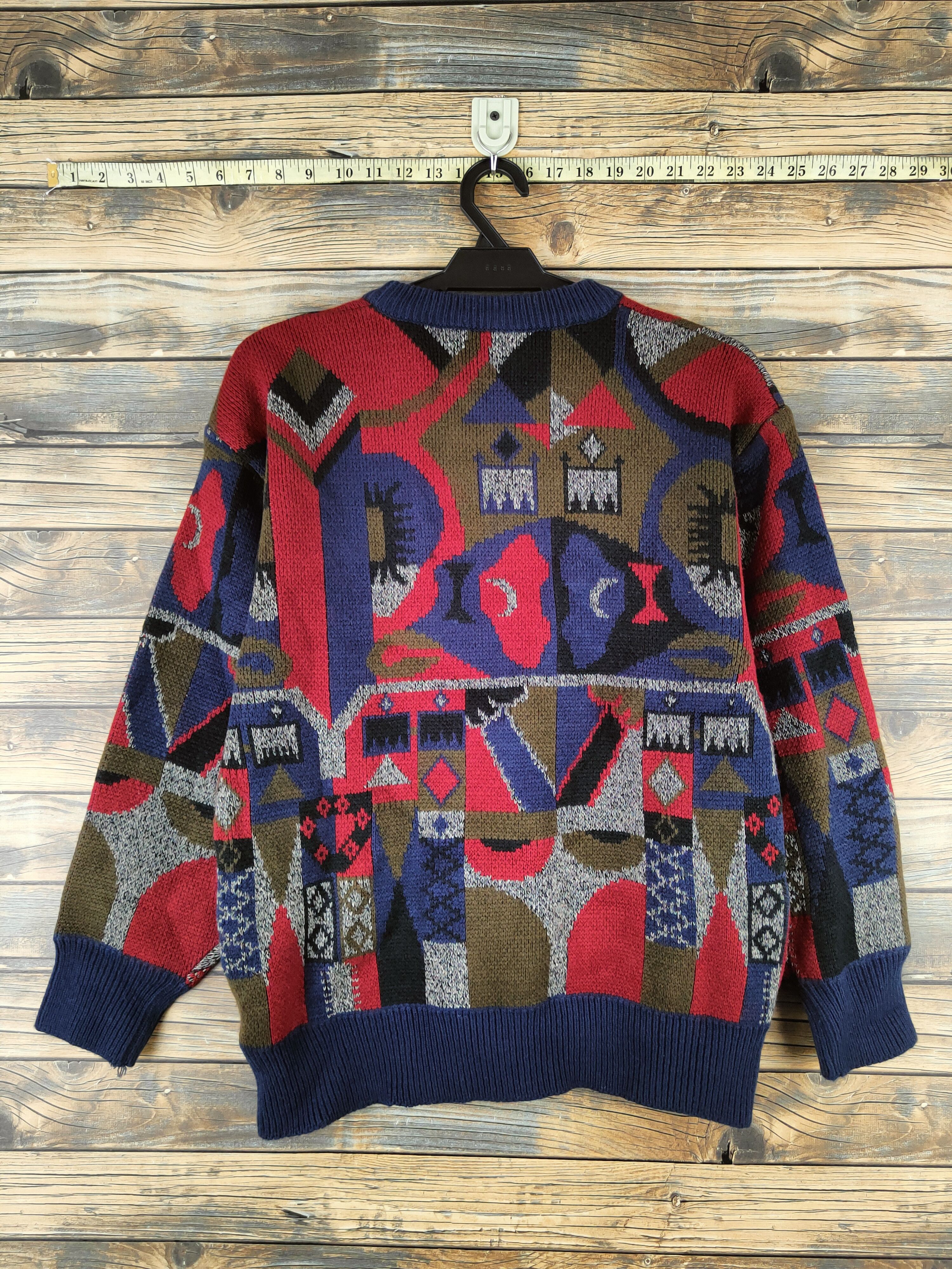 Japanese Brand DL Japanese Brand Maroon Navy Knitwear Sweatshirts #46-152 Size US S / EU 44-46 / 1 - 7 Thumbnail