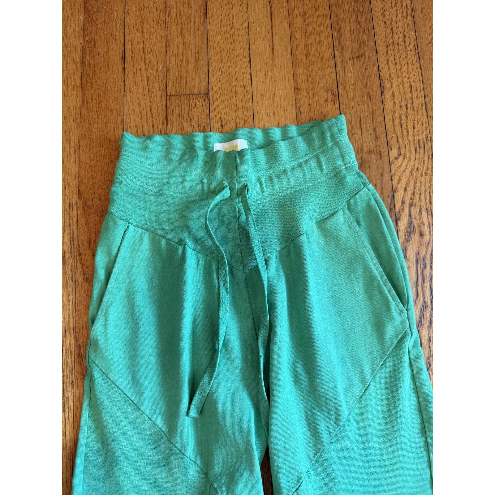 Other Noam Pants Womens XS Green Mesh Panel Joggers 100% Cotton Size 24" / US 00 / IT 34 - 3 Thumbnail