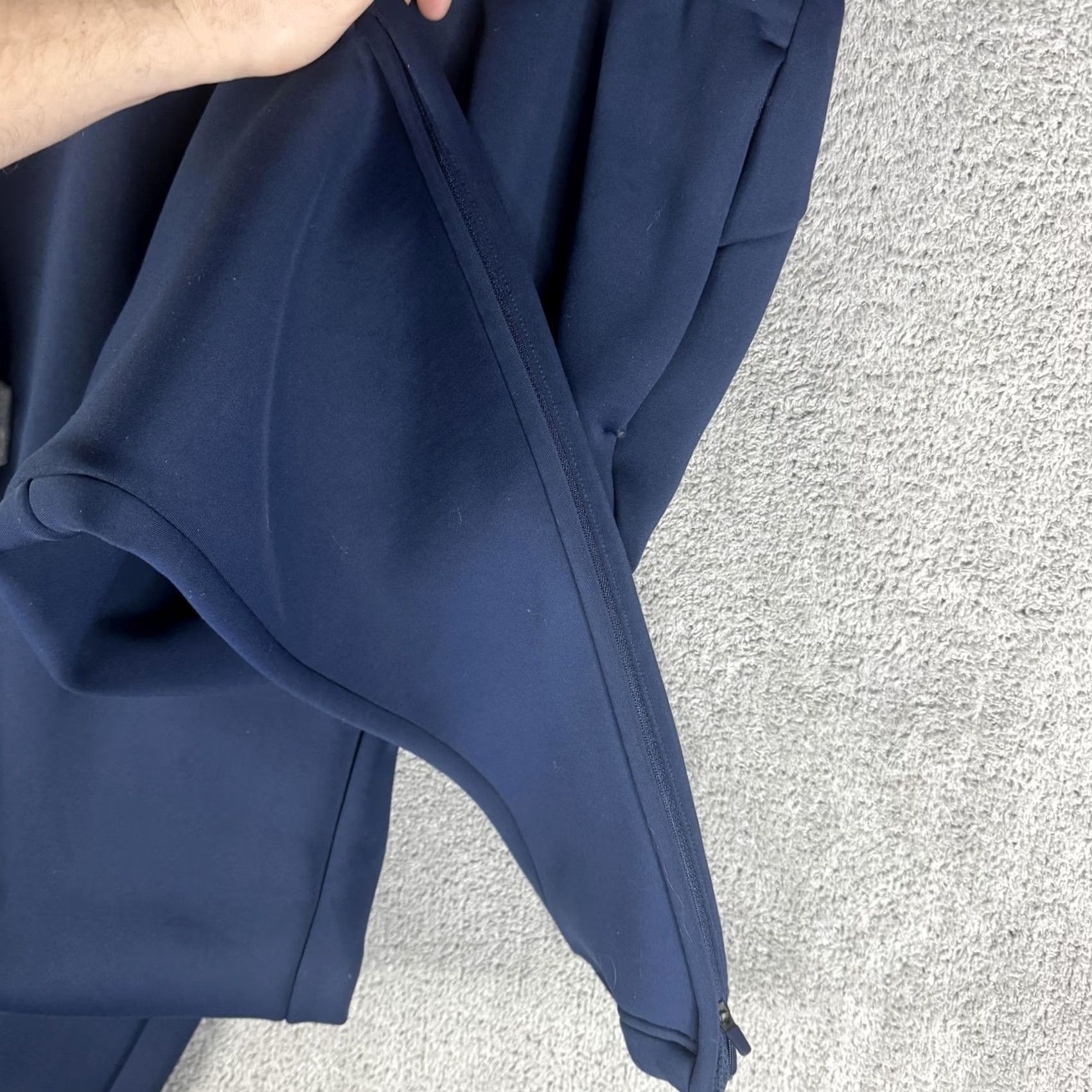 Nike Nike Dri-FIT Track Pants Mens Large Blue Fleece Elastic Waist Pockets 79 AC Logo Zippered Ankle Athletic Size US 33 - 6 Thumbnail