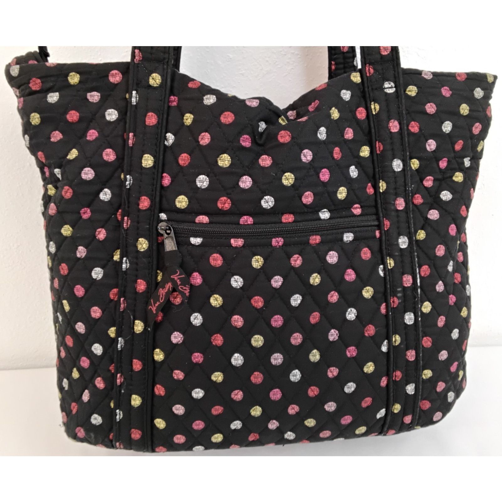 Vera Bradley Vera Bradley Tote Bag Work Shoulder Bag Black Havana Dots Size ONE SIZE - 7 Thumbnail