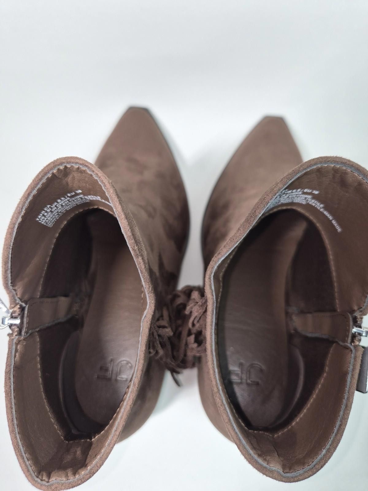 Other JUST FAB Womens Suede Ankle Bootie Brown Size 8.5 JB Size US 8.5 / IT 38.5 - 8 Thumbnail