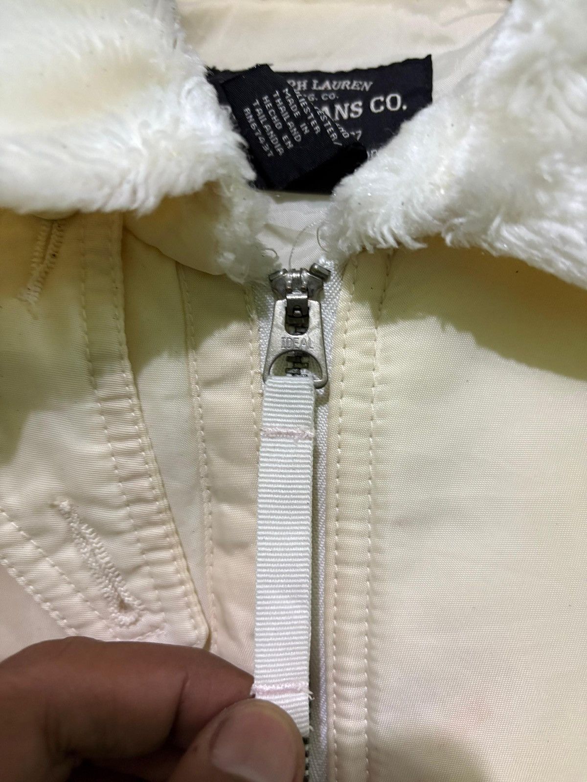 Polo Ralph Lauren × Vintage Polo Jeans Ralph Lauren Bomber Cropped Jacket Fur Collar Size US M / EU 48-50 / 2 - 13 Thumbnail