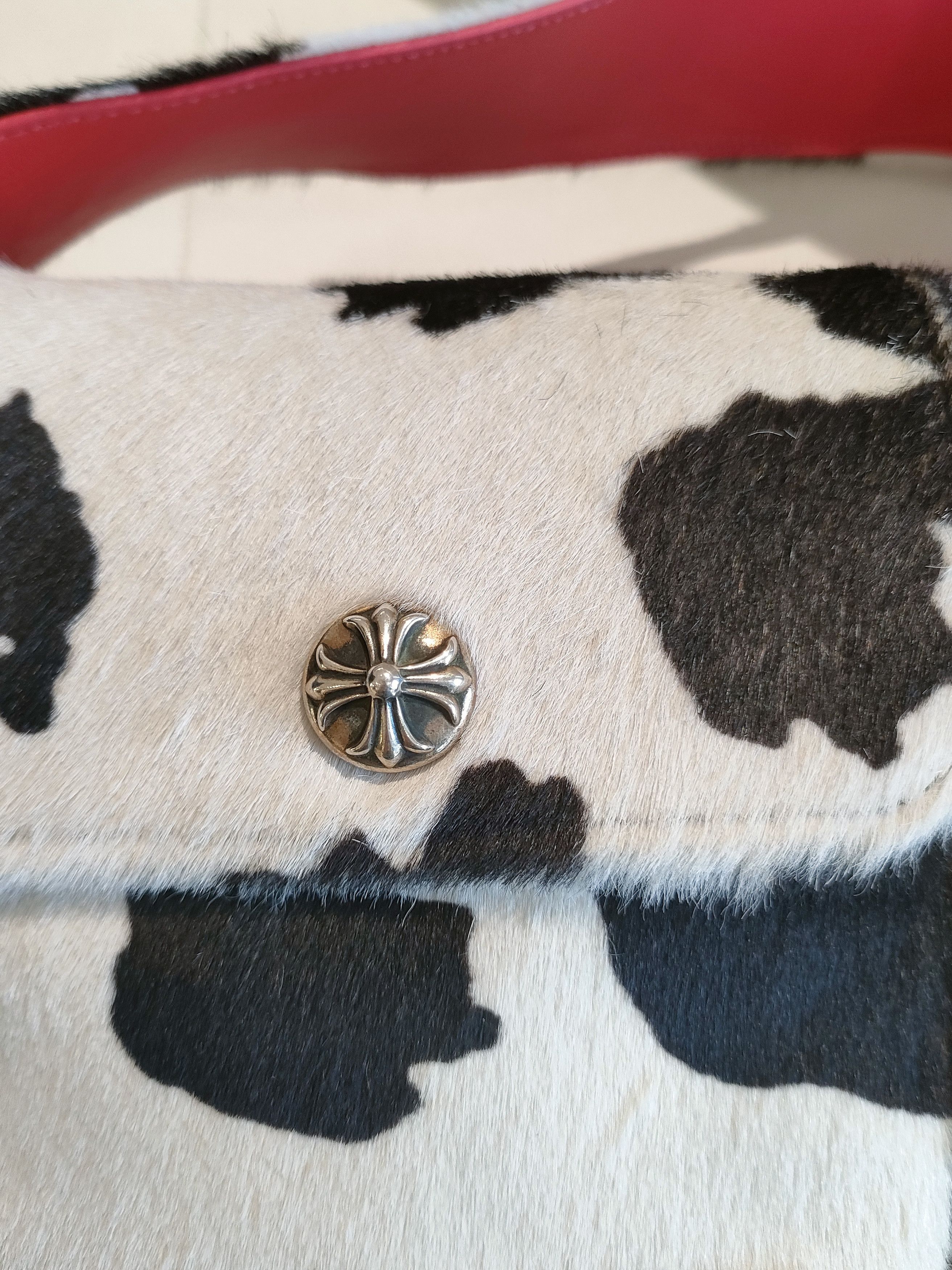Chrome Hearts Pony Hair Cow Stripe Hot Pot Crossbody Bag