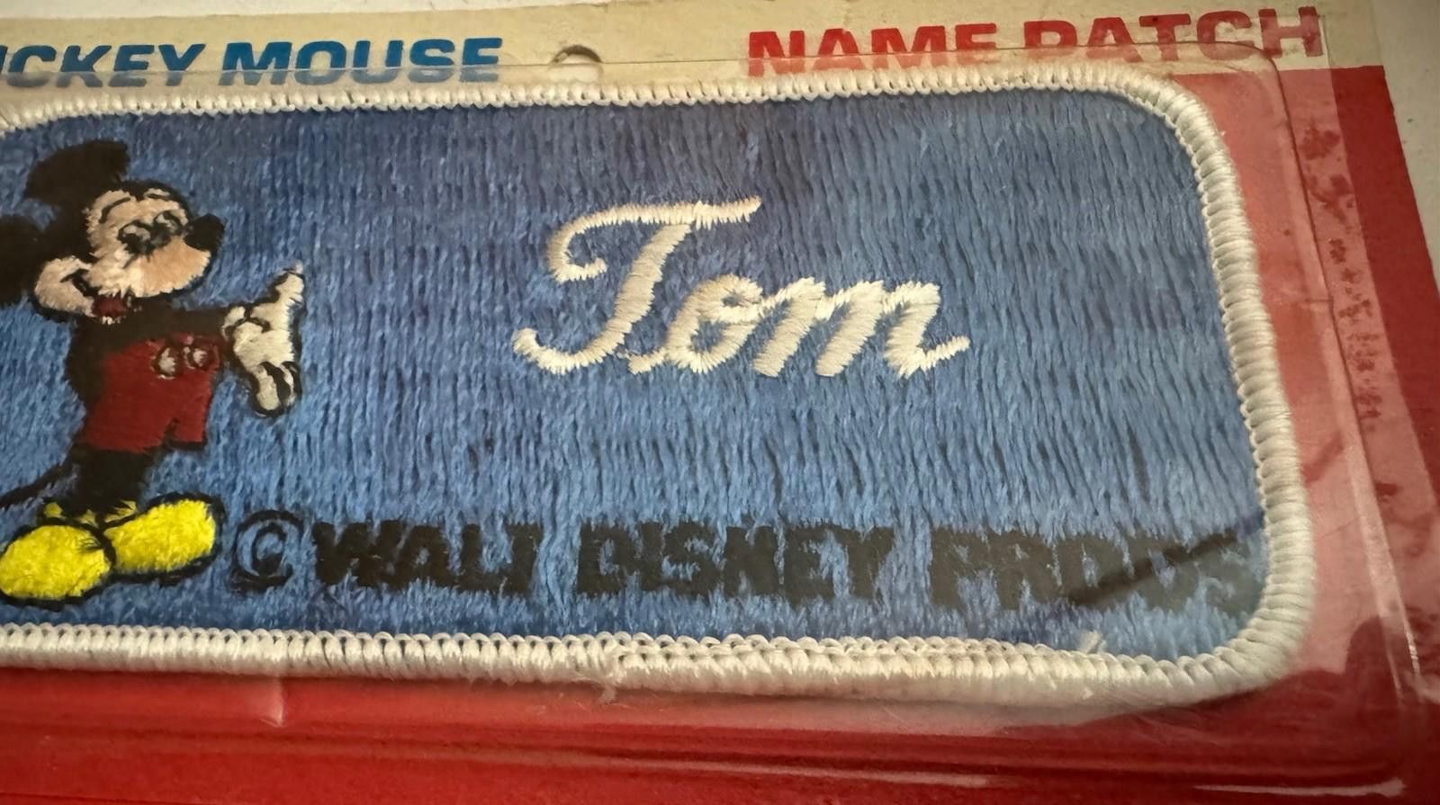 Disney Vintage Mickey Mouse Name Patch - Tom Size ONE SIZE - 3 Thumbnail