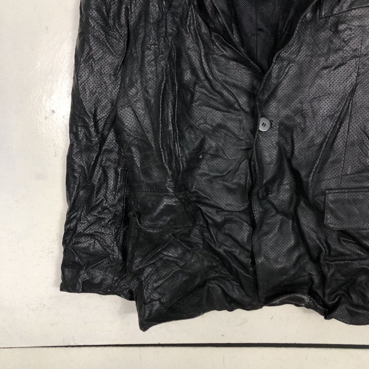 Japanese Brand Vintage Leather Jacket Ferrara Italy Issey Miyake Size US M / EU 48-50 / 2 - 6 Thumbnail