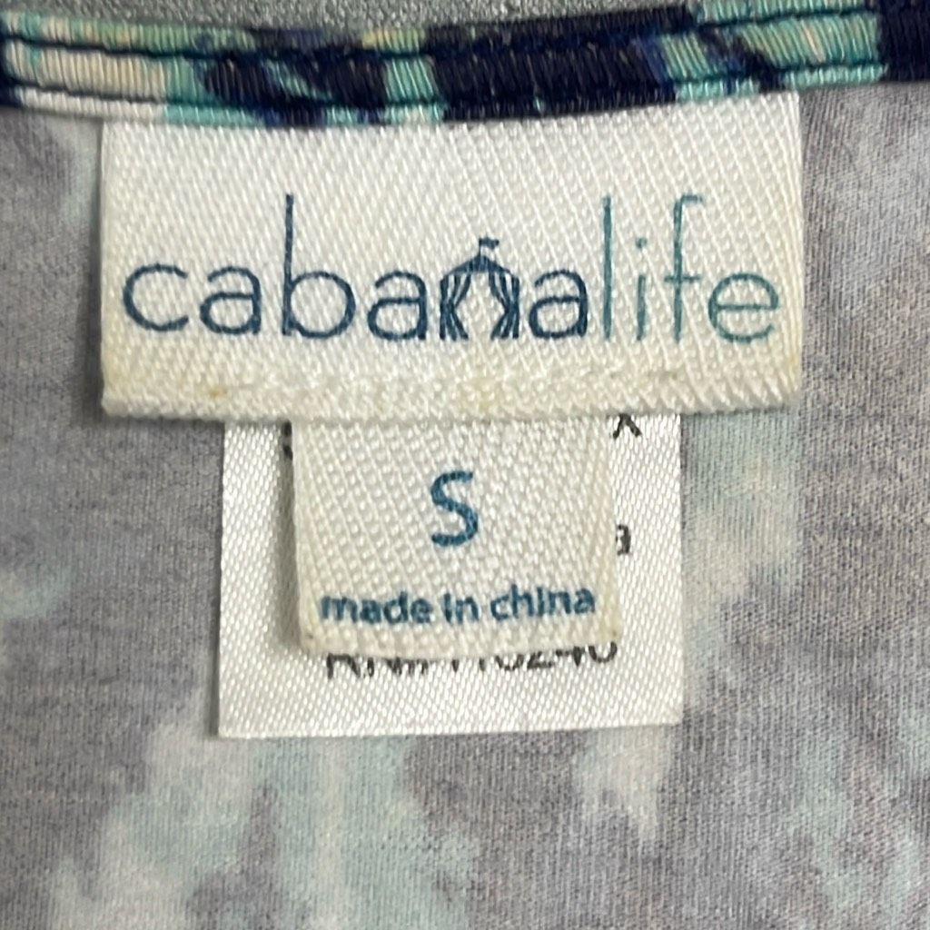 Other Cabana Life Small Blue Print Beaded Drawstring Batwing Sleev Size S / US 4 / IT 40 - 8 Thumbnail