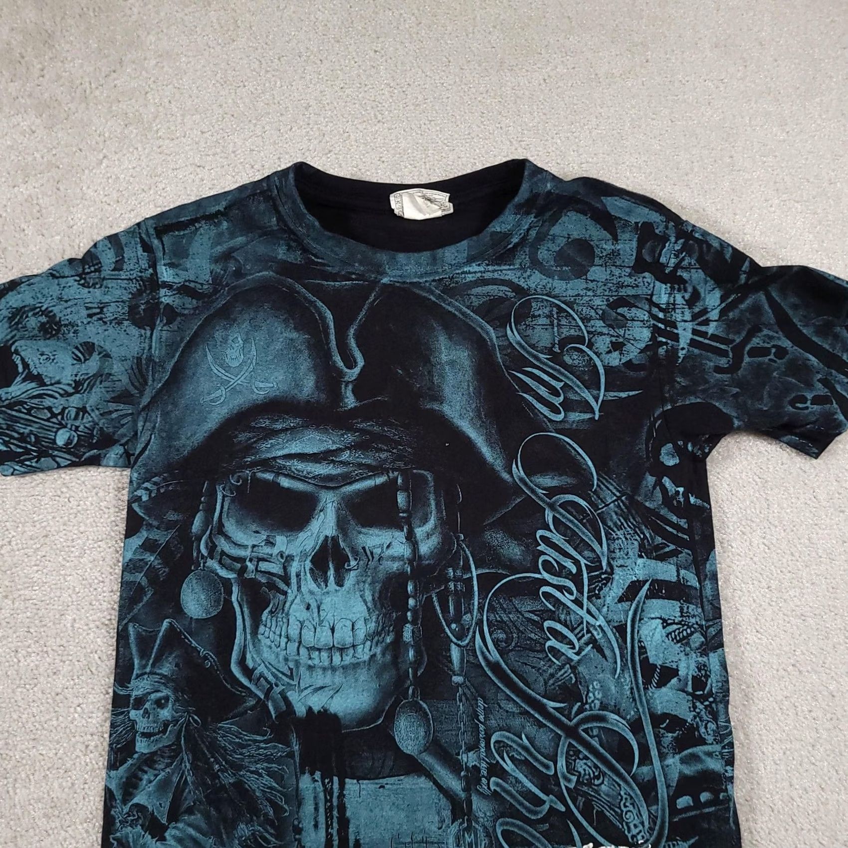 Vintage Cancun Mexico Pirate Skull Shirt Mens Small Black Graphic Tee Souvenir Euro American Cotton Active Wear Size US S / EU 44-46 / 1 - 3 Thumbnail