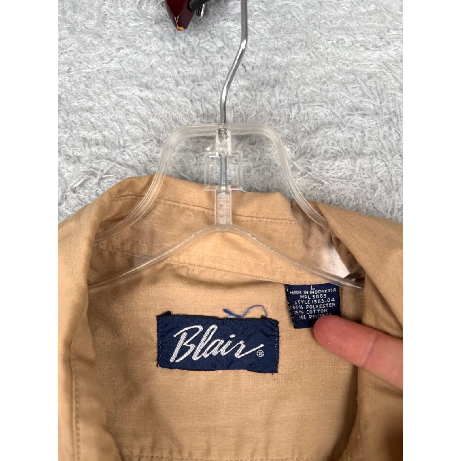 Blair Blair Shirt Men Large Brown 4 Pocket Button-Up Cotton Blend Casual Beach Hawaiian Vacation Size US L / EU 52-54 / 3 - 6 Thumbnail