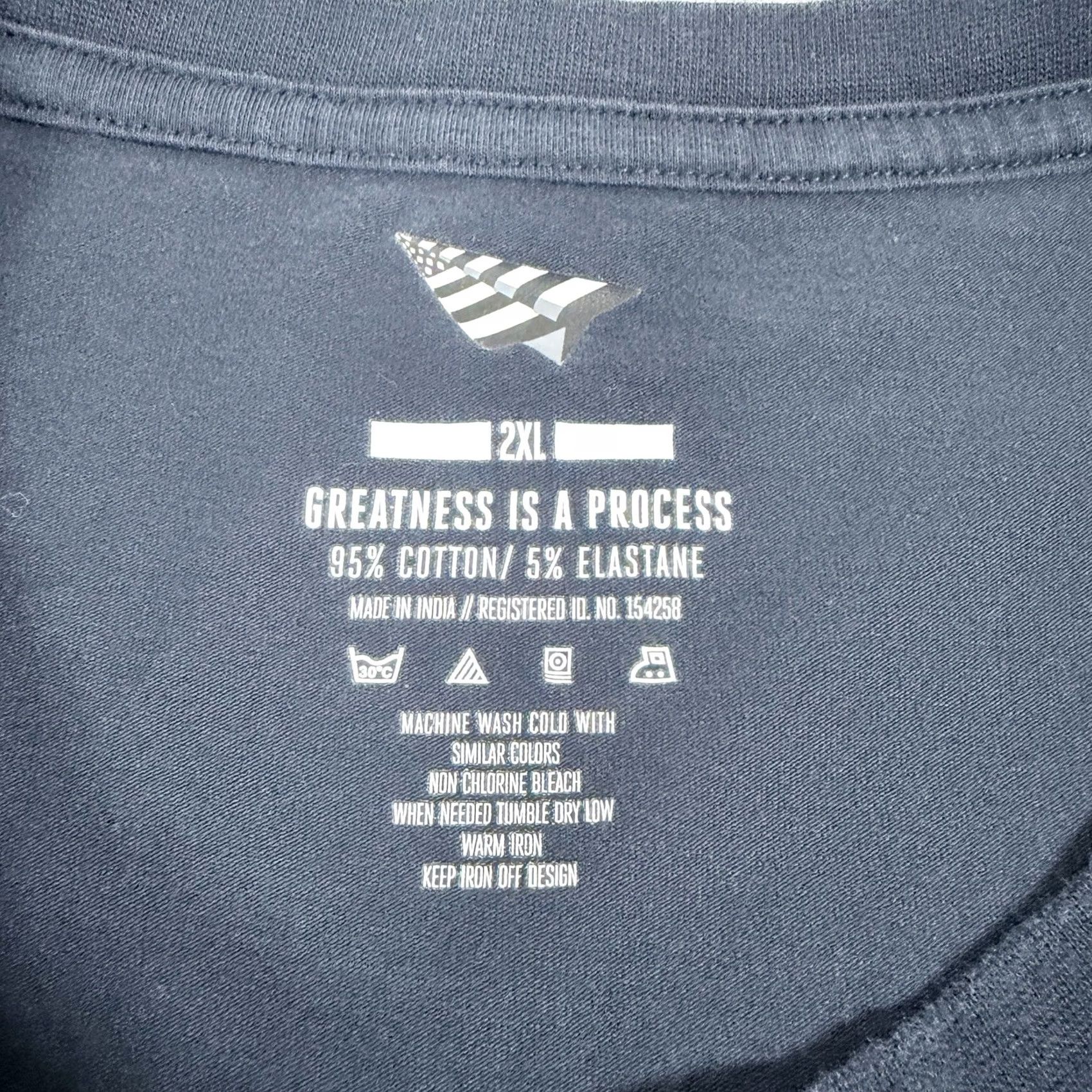 Vintage Paper Planes Greatness Is A Process Short Sleeve T-Shirt Mens Sz 2XL Navy Blue Size US XXL / EU 58 / 5 - 5 Thumbnail