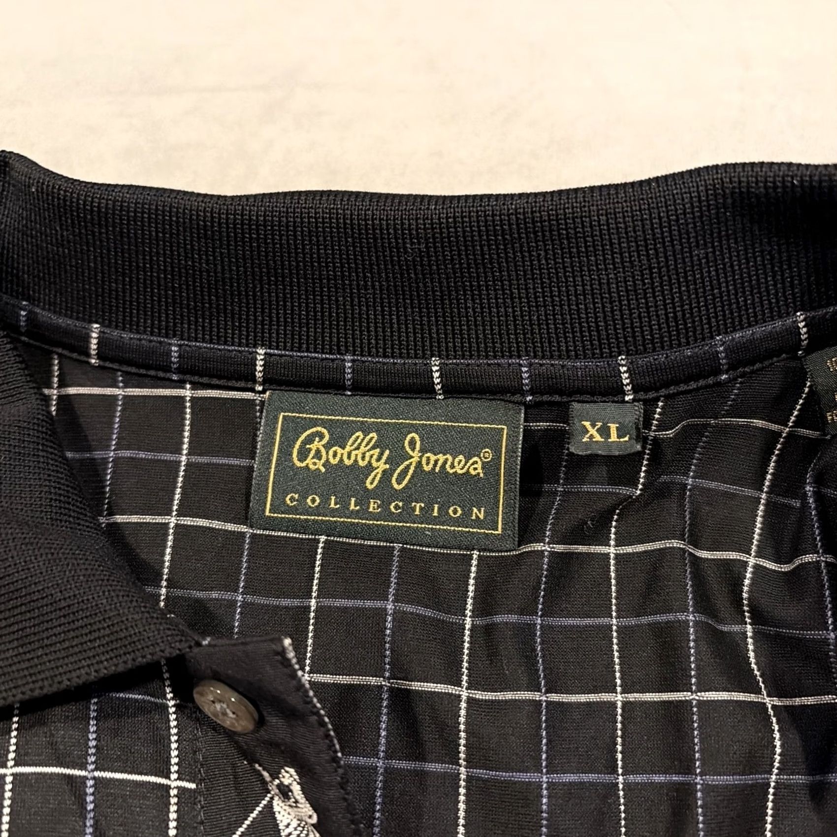 Vintage Bobby Jones Polo - Golf Shirt - Black - XL - Short Sleeve - Collared - Button - Embroidered Logo - 104th US Open - Shinnecock Hills - Men's Polo Size US XL / EU 56 / 4 - 3 Thumbnail