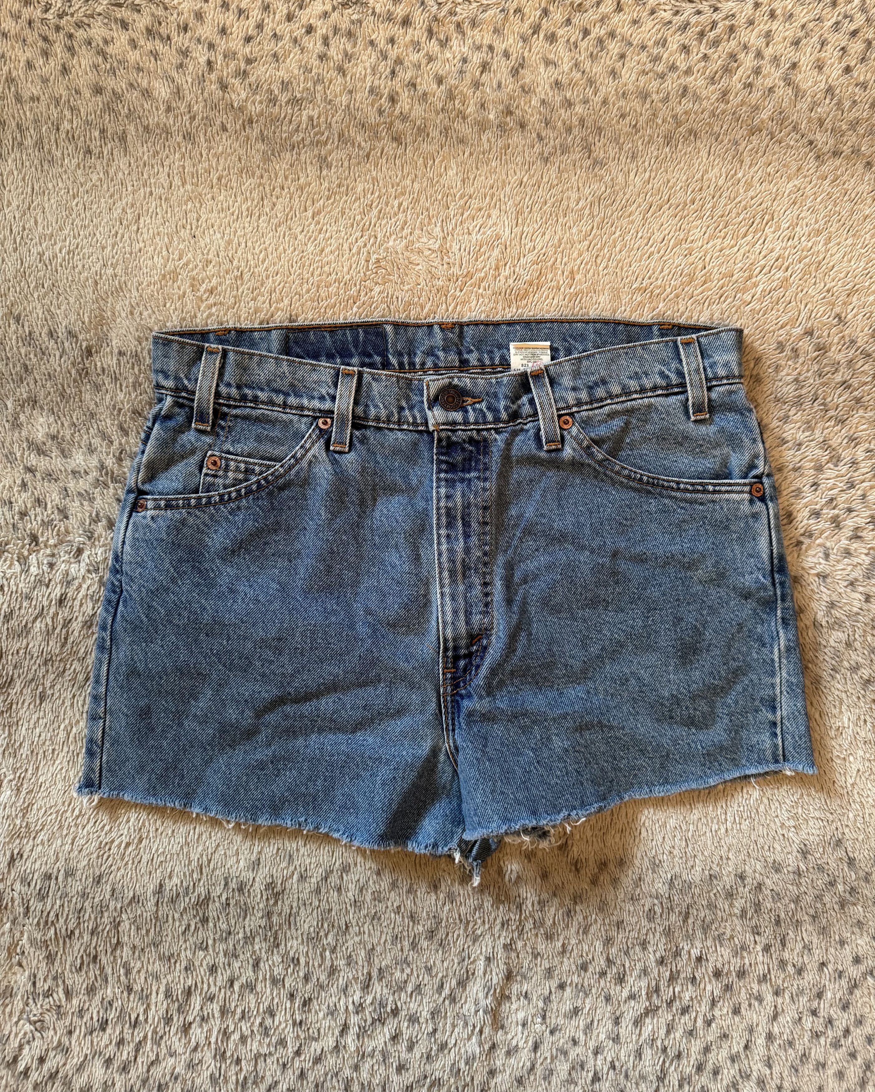 Levi's Levis 505 Vintage 90s Orange Tab Custom Cut Shorts Size 34" / US 12 / IT 48 - 2 Thumbnail