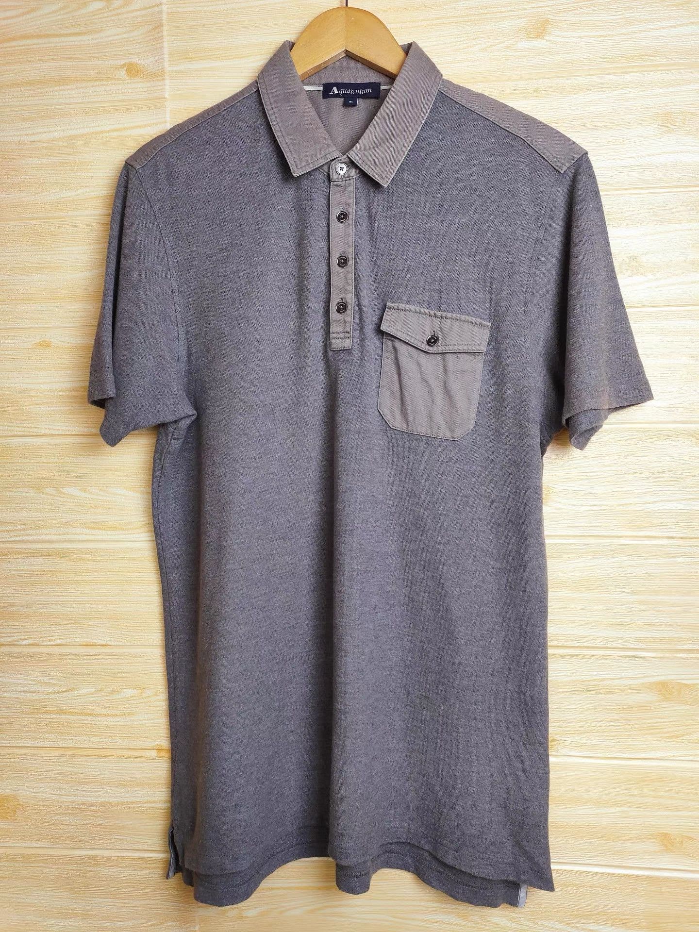 Aquascutum Aquascutum Men's Pure Cotton Short Sleeve T-shirt K29 Size US XL / EU 56 / 4 - 1 Thumbnail
