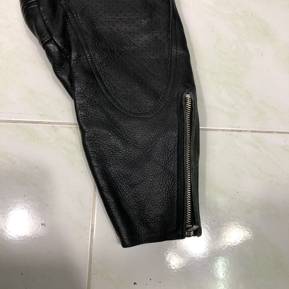 Genuine Leather 🔥VINTAGE GENUINE LEATHER BIKER PANTS HIVE ISSEY MIYAKE Size US 28 / EU 44 - 18 Thumbnail