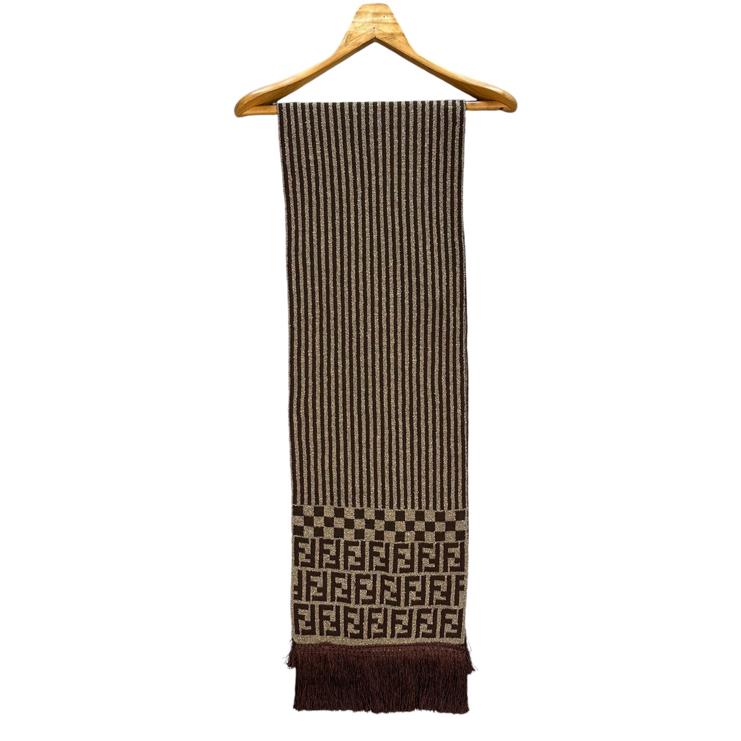 Fendi FENDI Monogram Wool Muffler Neckwear Scarves #A62-1486 Size ONE SIZE - 3 Thumbnail