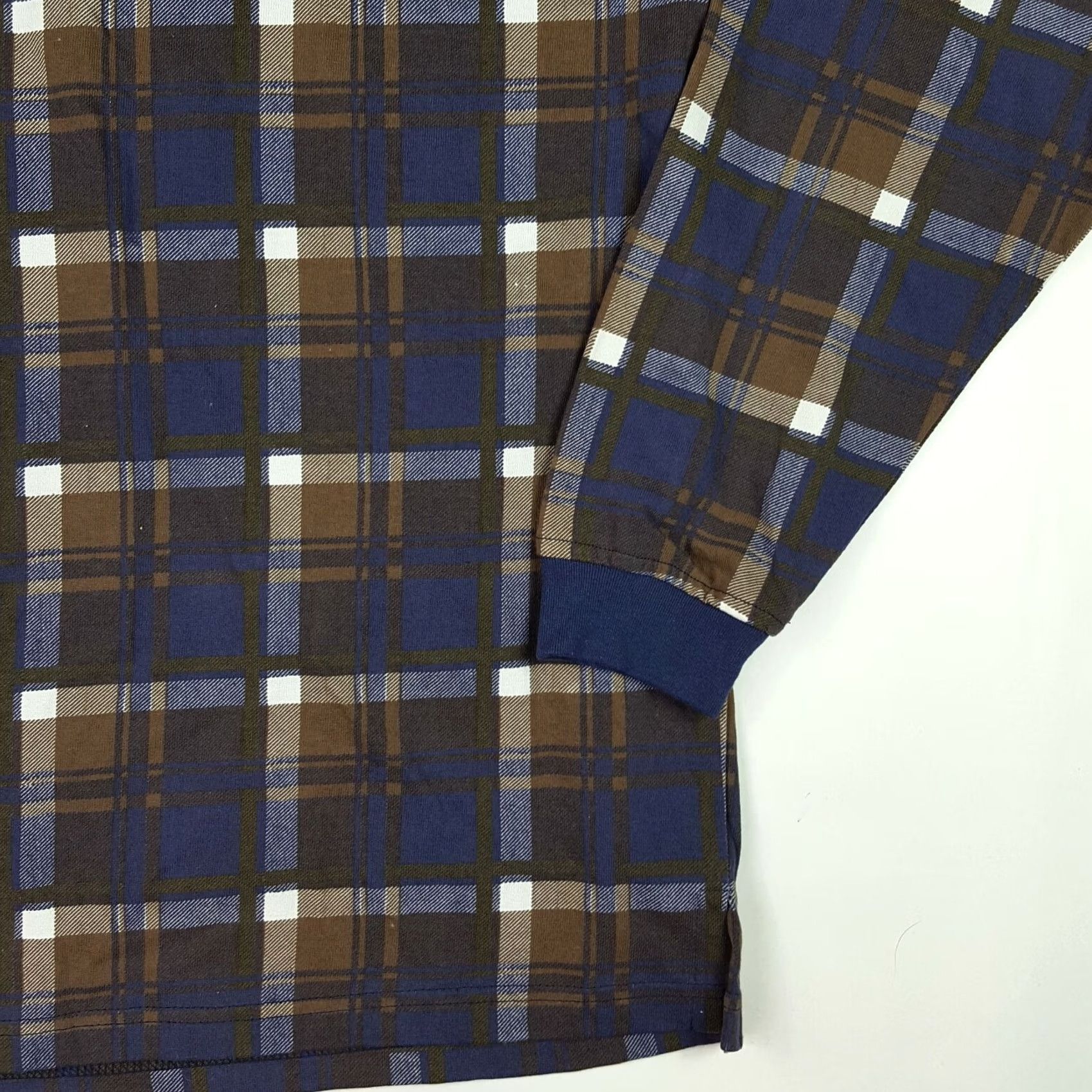 Vintage VINTAGE Munsingwear Plaid Long Sleeve Polo Shirt Shirt Mens L Blue 90s 80s Workwear Collared Button-Up Size US L / EU 52-54 / 3 - 3 Thumbnail