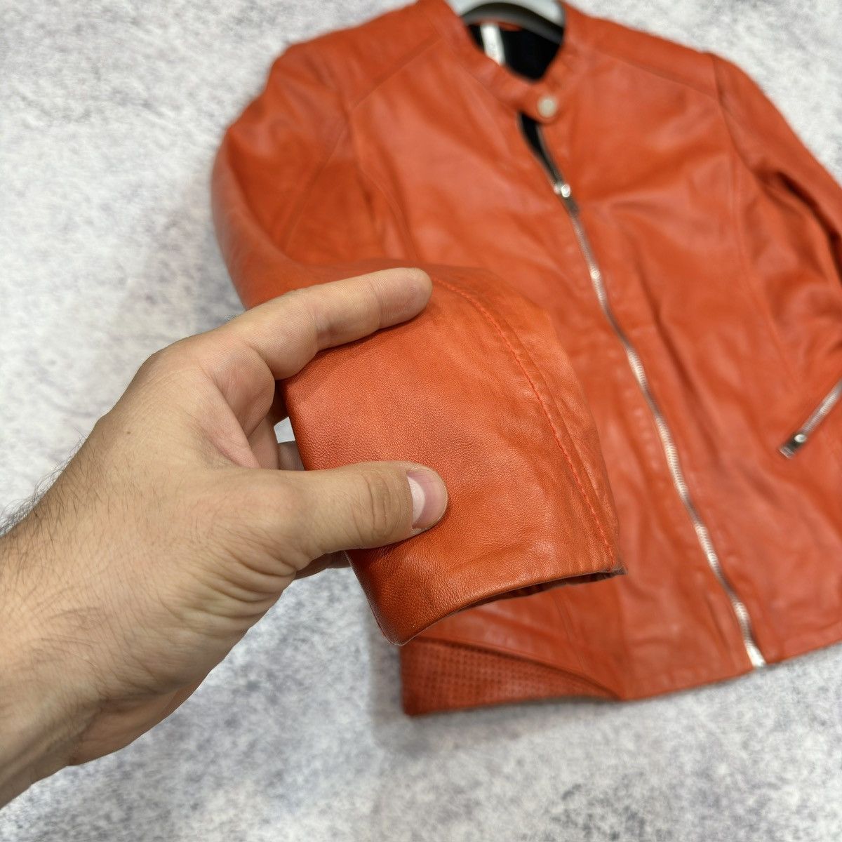 Designer Mauritius Womens Leather Jacket UK18 I48 XL Size XL / US 12-14 / IT 48-50 - 3 Thumbnail