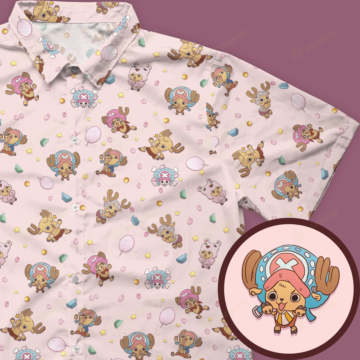 Designer × The Unbranded Brand Tony Tony Chopper Cute Button Down Shirt Size US L / EU 52-54 / 3 - 1 Thumbnail