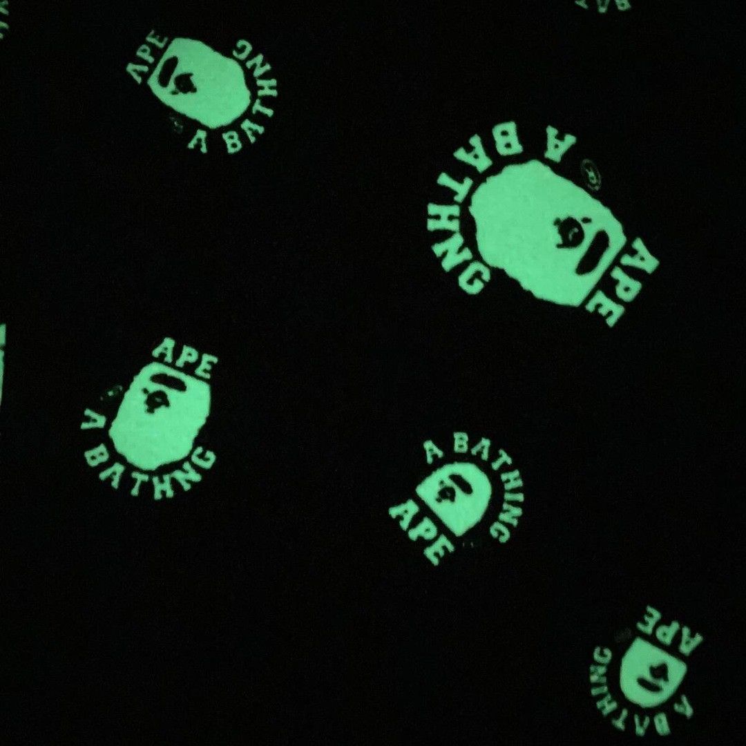 Bape 💫Glow in the dark💫 BAPE logo full zip hoodie a bathing ape Size US M / EU 48-50 / 2 - 4 Thumbnail