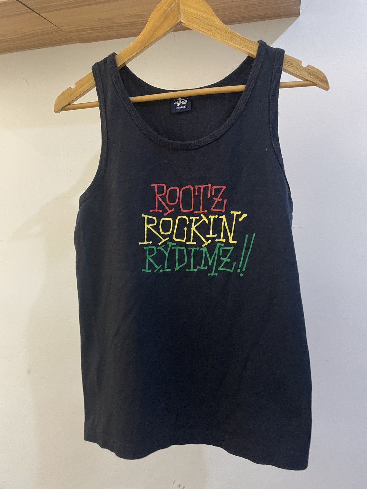 Stussy × Vintage Vintage Stussy ROOTZ ROCKIN® RYDIMZ !! Tank Top Size US M / EU 48-50 / 2 - 2 Thumbnail