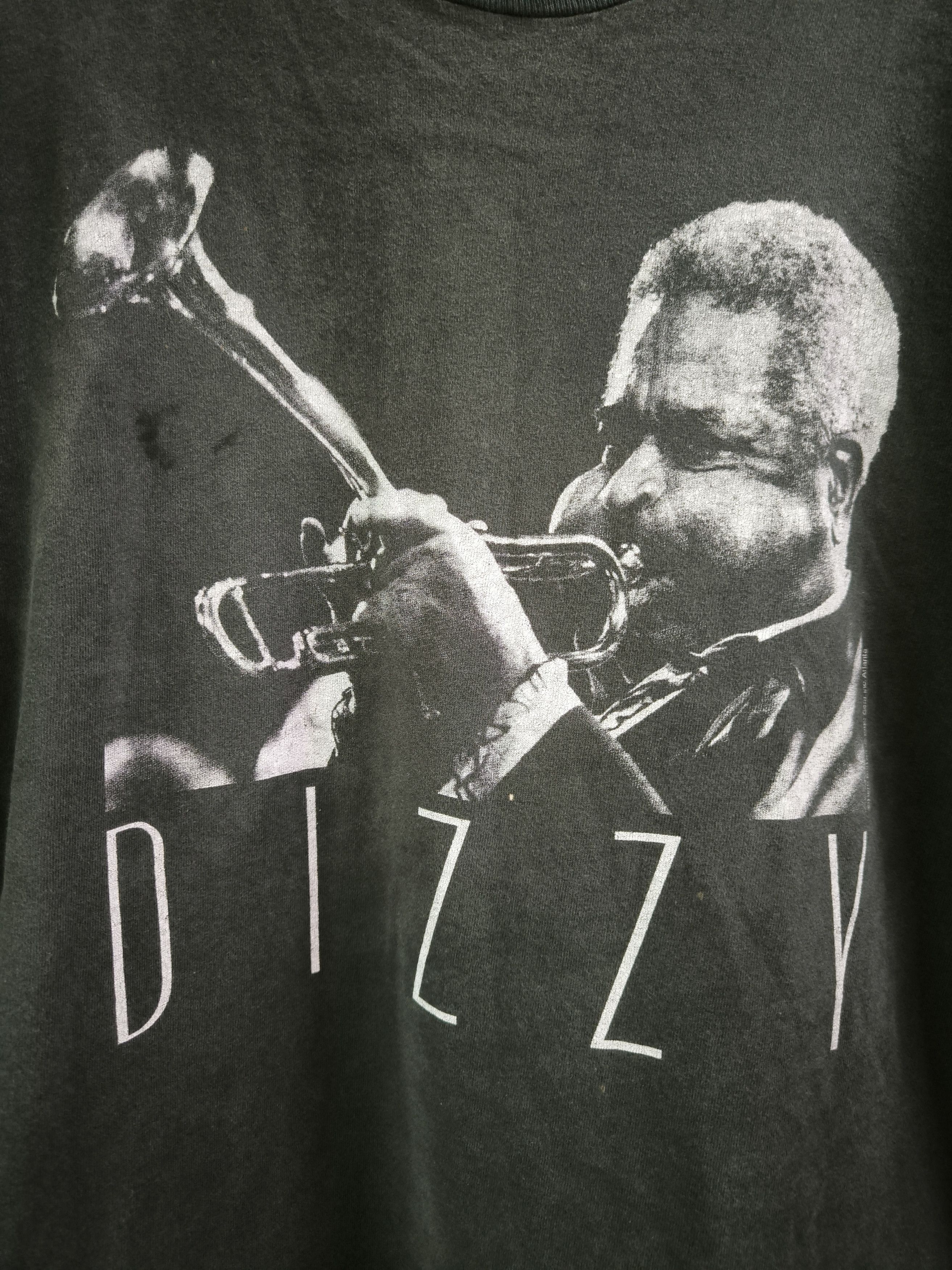 Band Tees 90s American Jazz Musician Dizzy Gillespie Nice Faded Tee Size US XL / EU 56 / 4 - 14 Thumbnail