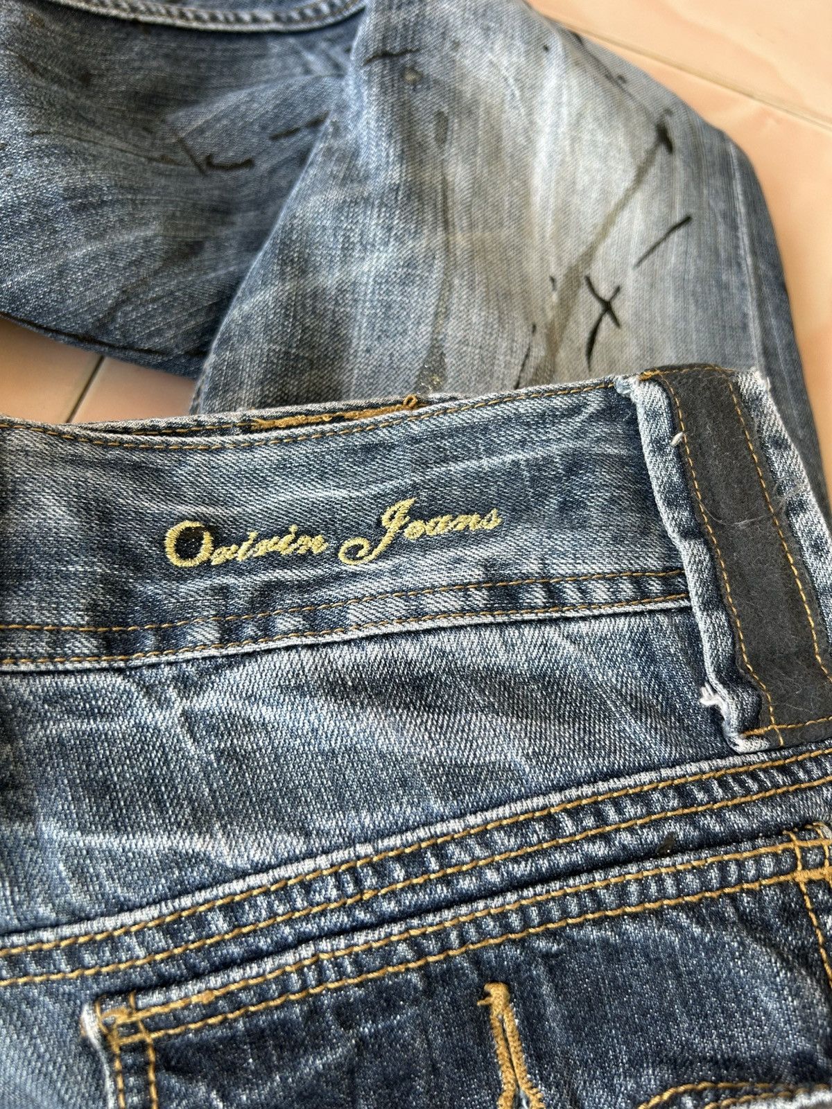 Japanese Brand Oririn Jeans Paints Splattered Flare Jeans Size US 34 / EU 50 - 12 Thumbnail