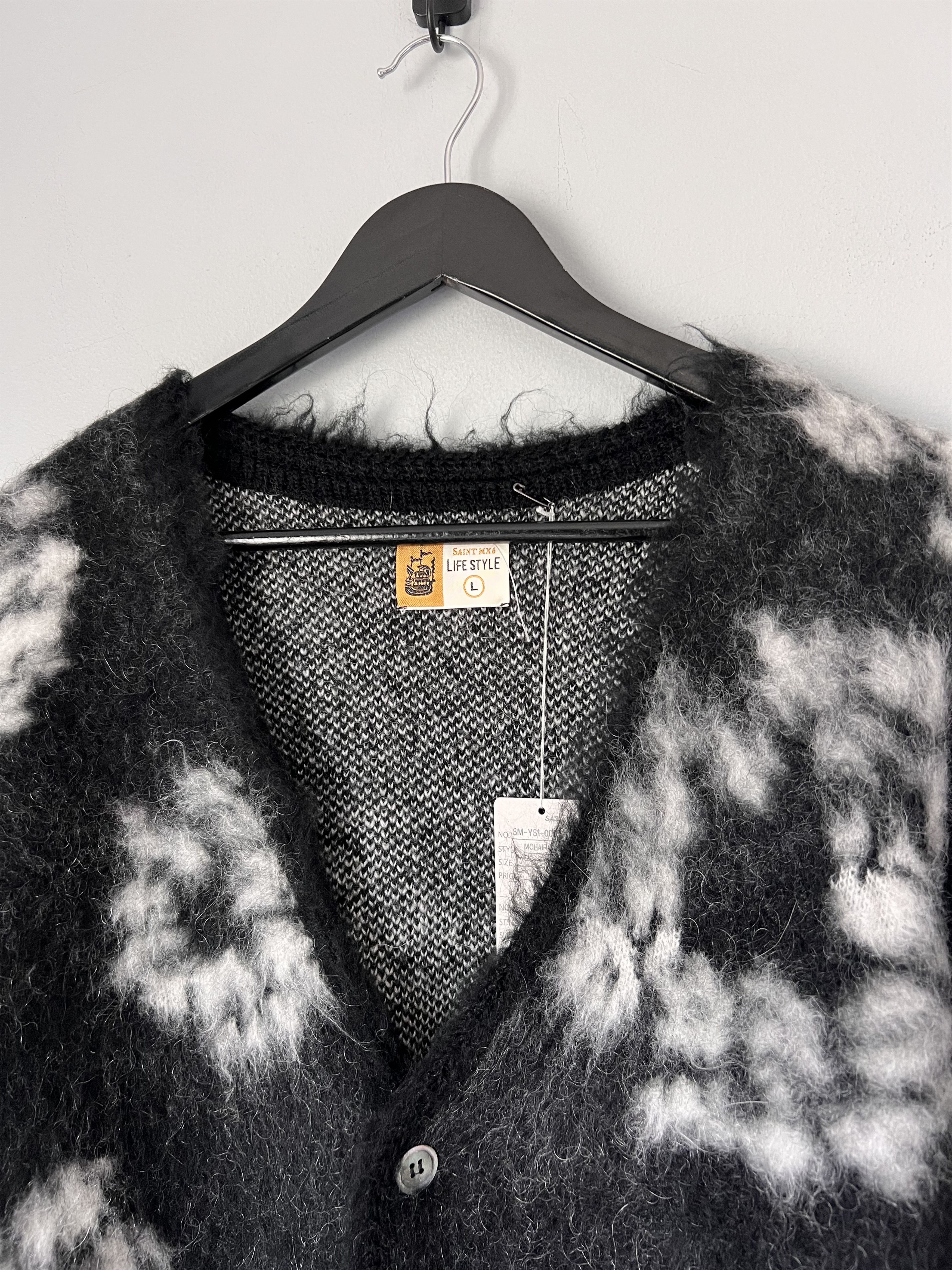 DENIM TEARS × Saint Michael Saint Michael Denim Tears Cotton Wreath Mohair Cardigan Size US L / EU 52-54 / 3 - 2 Thumbnail