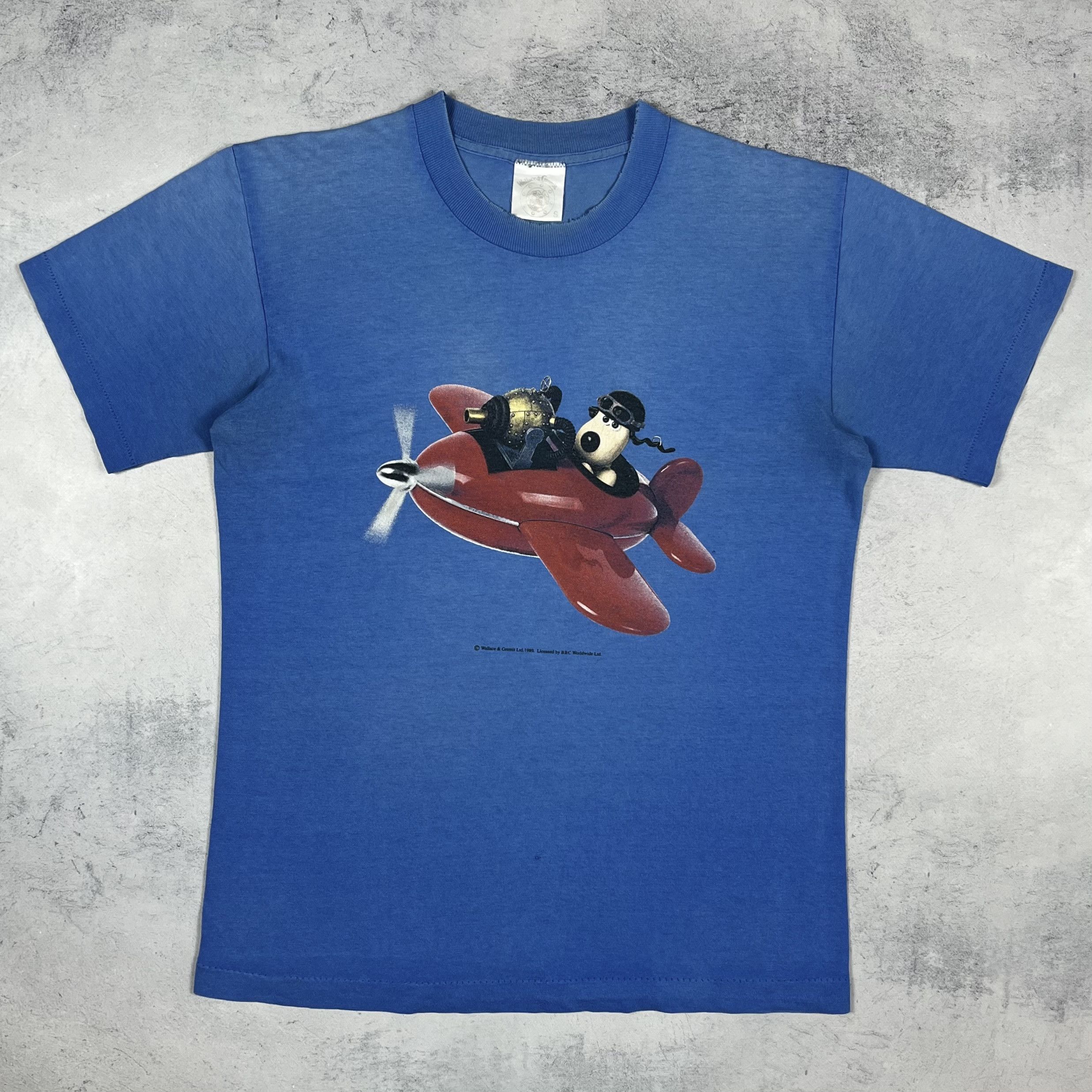 Cartoon Network Vintage Wallace & Gromit Cartoon Rare T Shirt 1989 Size US S / EU 44-46 / 1 - 2 Thumbnail
