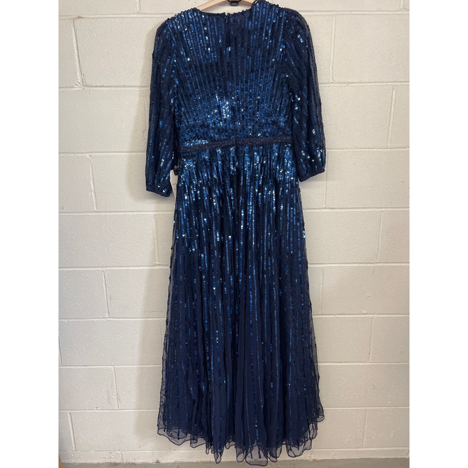 Other New Mac Duggal Sz 10 Midnight Blue Sequined Evening Gown Size L / US 10 / IT 46 - 9 Thumbnail