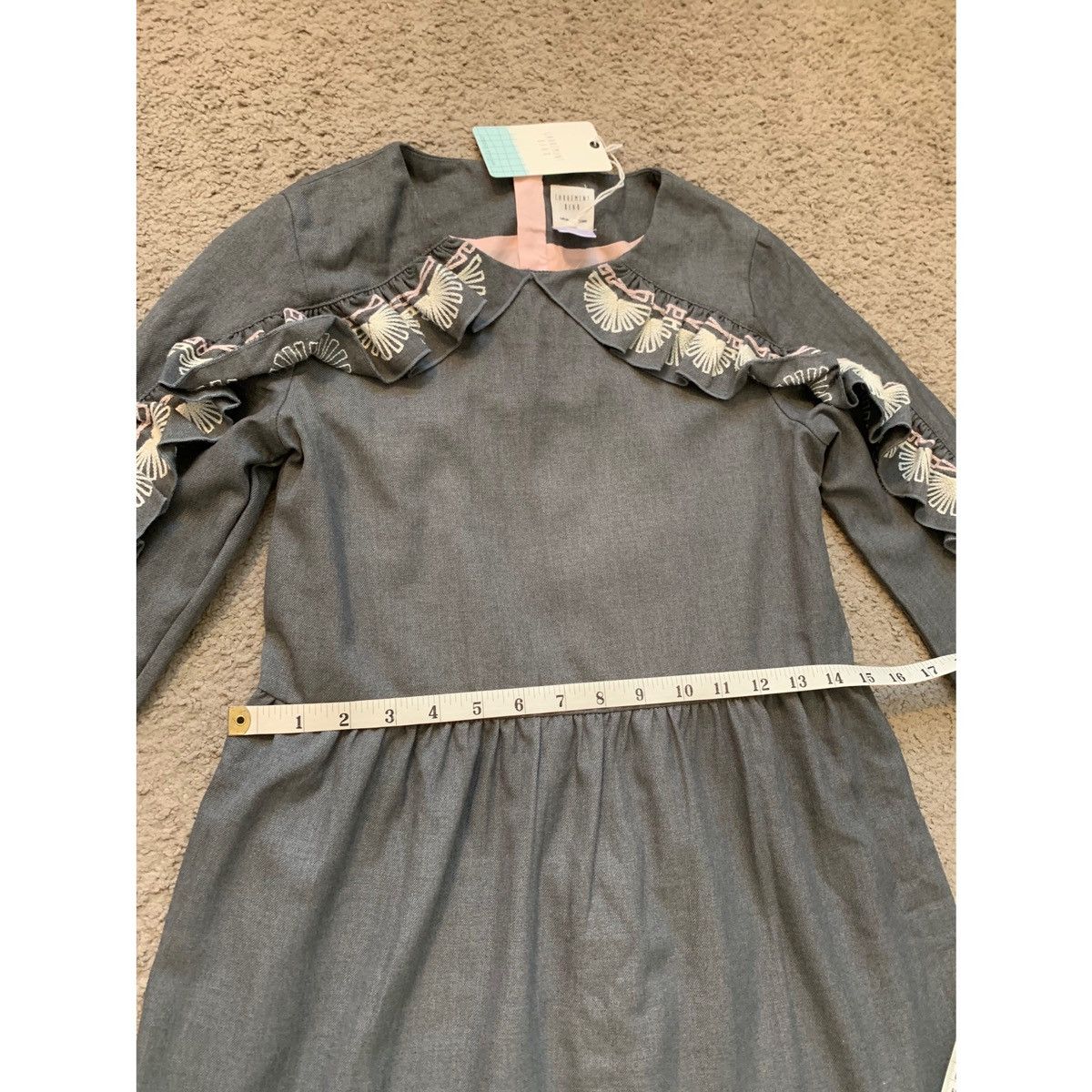 Other CARREMENT BEAU GIRL GREY RIFFLE DRESS Size XS / US 0-2 / IT 36-38 - 15 Thumbnail