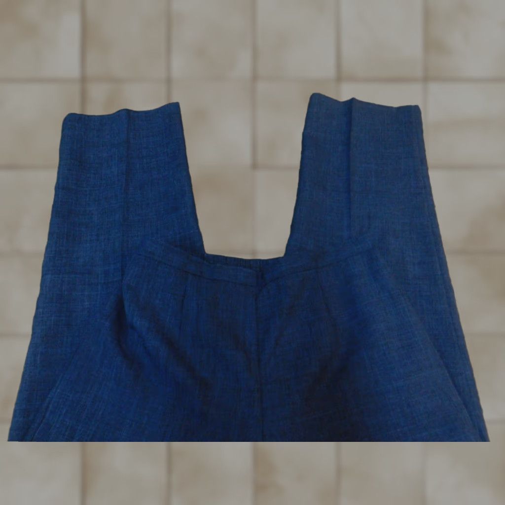 Vintage Prophecy Womens Petites 10P Pants Dress Pants Blue Gray 27 Inseam Pockets Stretch Button Office Casual Straight Rise Regular Size 26" / US 2 / IT 38 - 1 Thumbnail