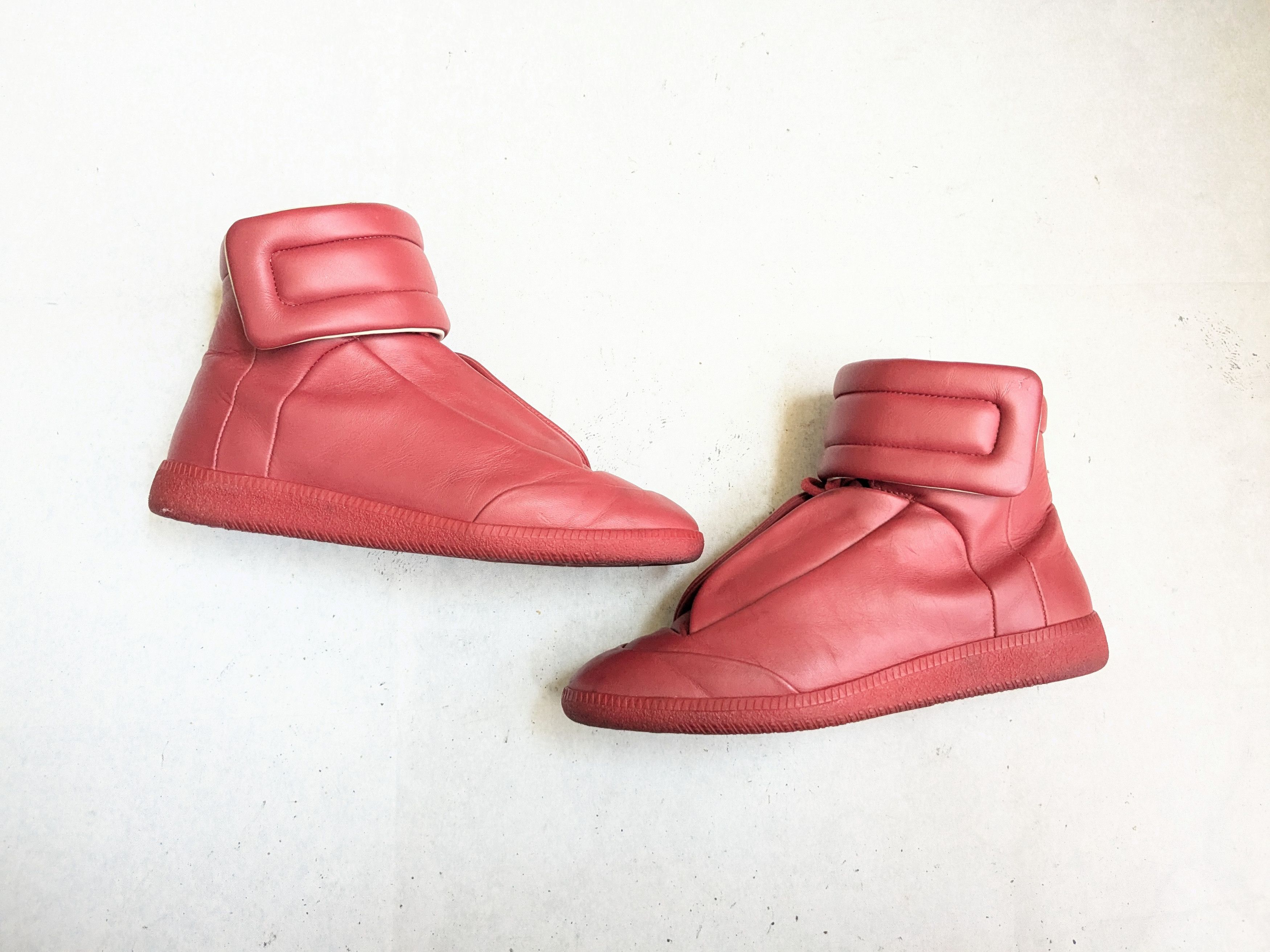 Maison Margiela Maison Margiela Future Red 6 39 High Tops Leather Size US 7 / EU 40 - 1 Thumbnail