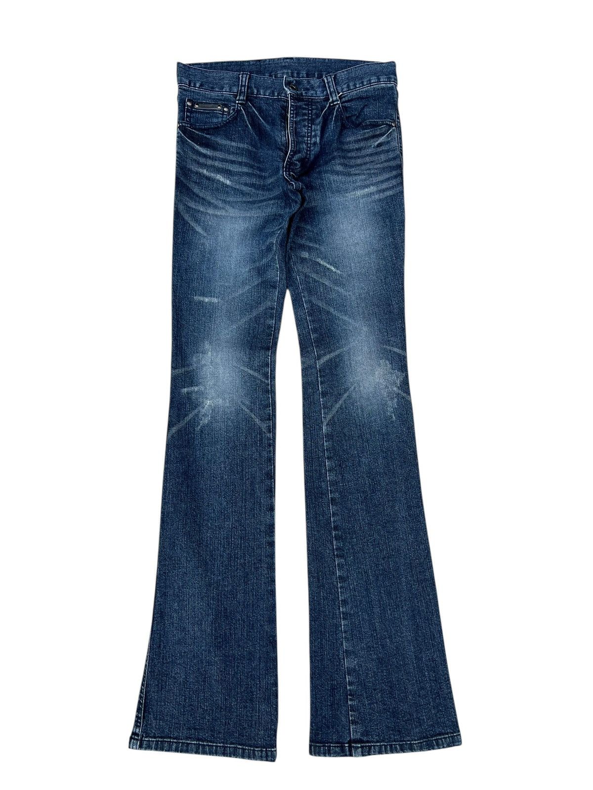 5351 POUR LES HOMMES 5351 Pour Les Hommes Distressed Denim Flare Jeans Size US 29 - 1 Thumbnail