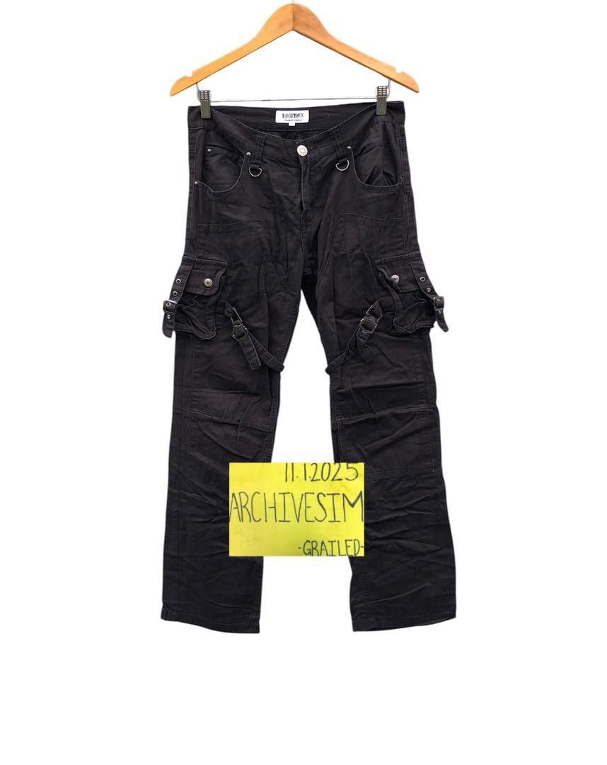 Japanese Brand Lowbox Bondage Cargo Pants y2k Style Size US 31 - 2 Thumbnail