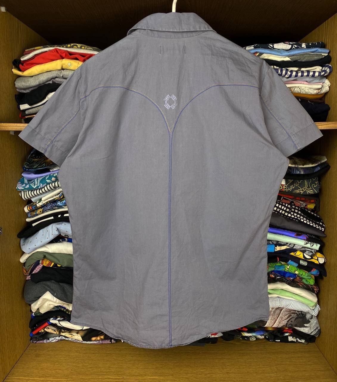 Diesel Vintage Diesel Embroidered Lines 00s Short Sleeve Shirt Size US S / EU 44-46 / 1 - 2 Thumbnail