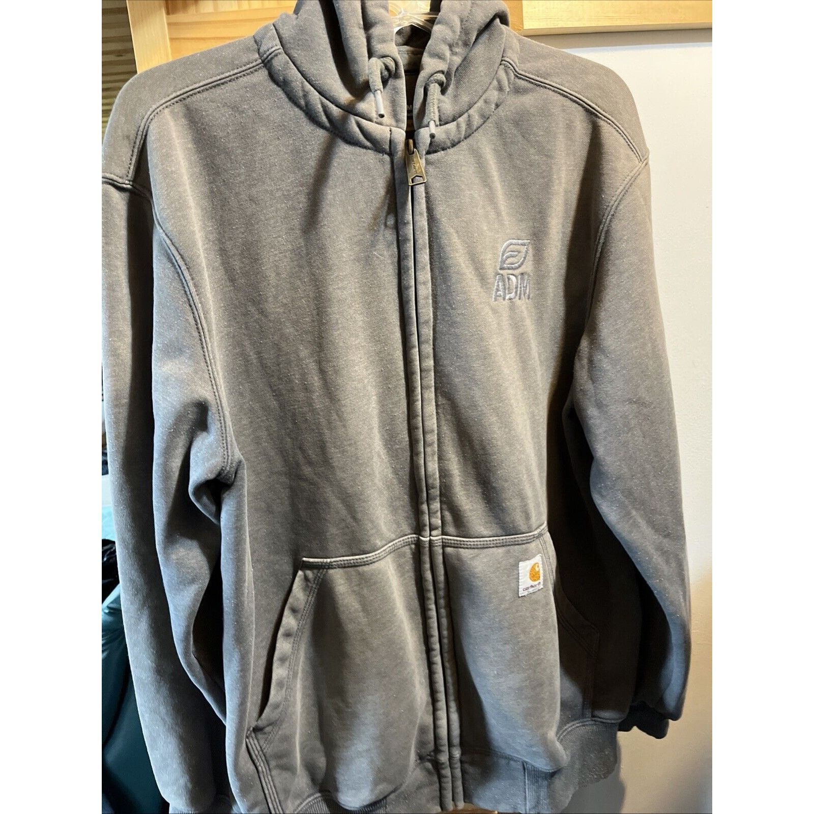 Carhartt Carhartt Hoodie Mens M Gray Full Zip Loose Hooded Sweatshirt Size US M / EU 48-50 / 2 - 12 Thumbnail