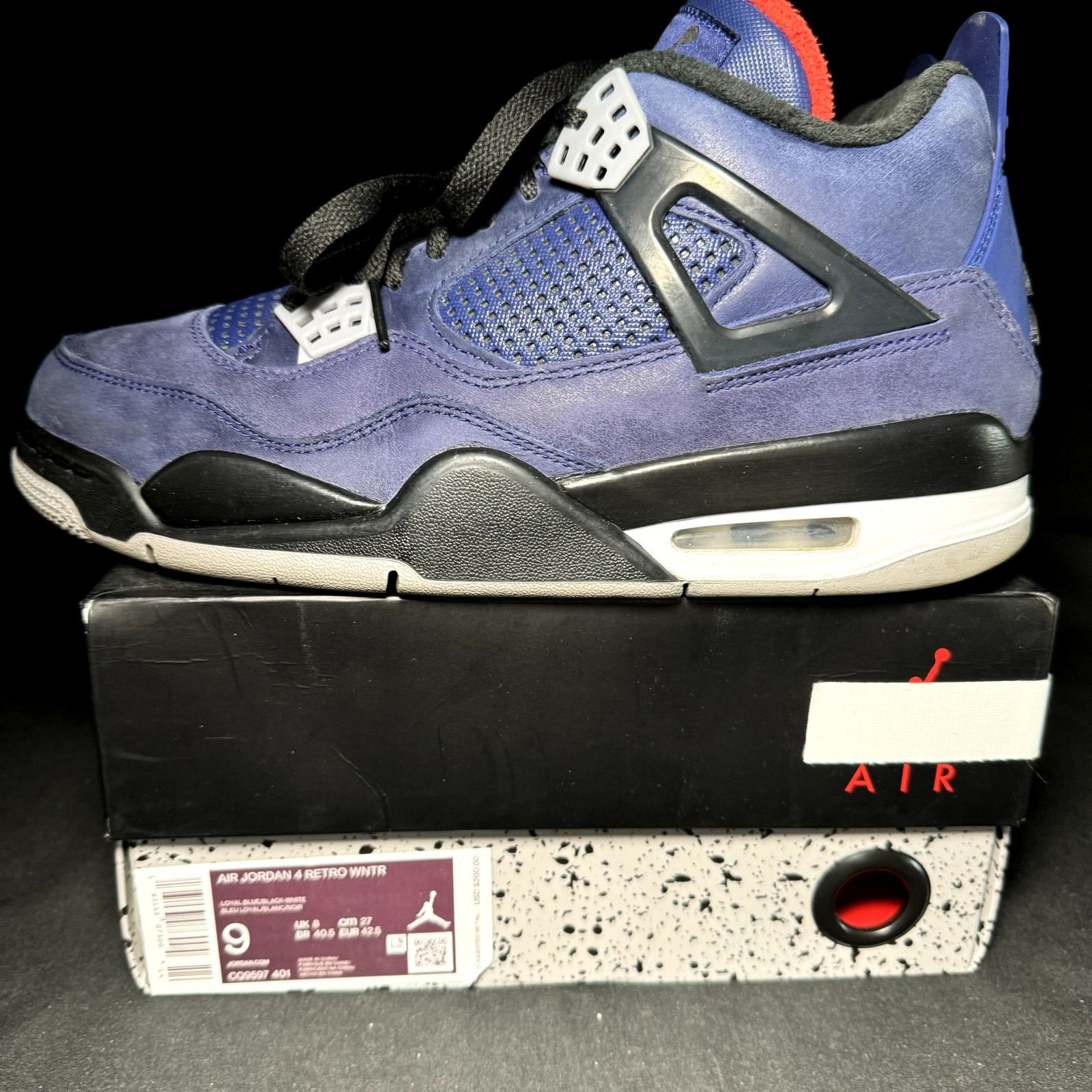 Jordan Brand × Nike Size 9 - Nike Air Jordan 4 Retro Winter Loyal Blue Shoes Size US 9 / EU 42 - 8 Thumbnail